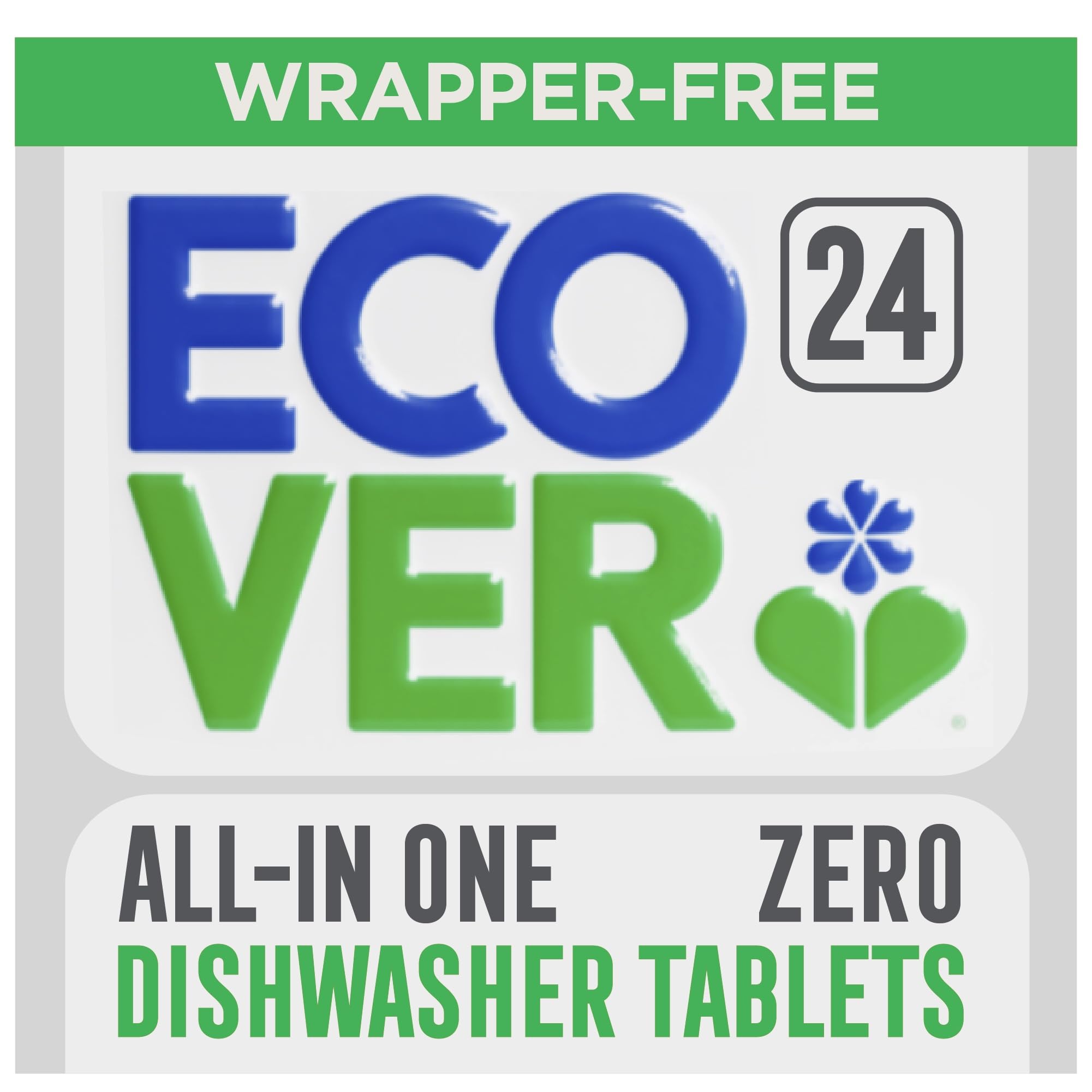 Ecover Zero Dishwasher Tablets, Salt & Rinse Aid - All-in-One Biodegradable Cleaning Solution 6