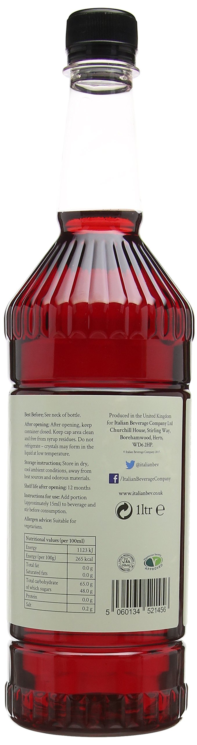 Simply Strawberry Syrup - 1 Litre Bottle | Vegan & Gluten Free | 66 Servings 2