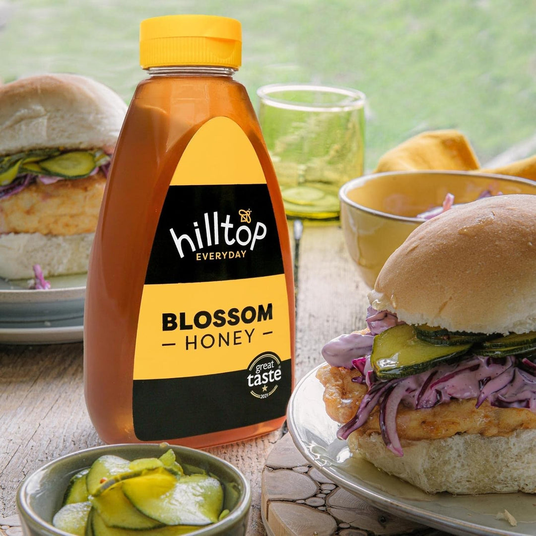 Hilltop Honey Blossom Honey 720g Squeezy Bottle - Pure Natural Honey