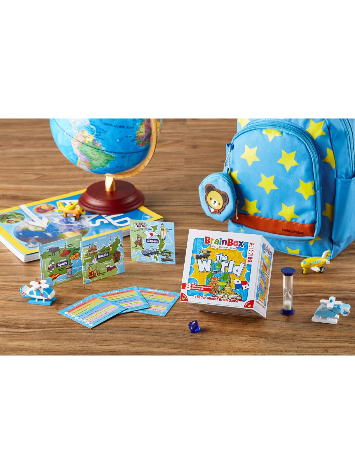 BrainBox The World Kartenspiel | 55 Karten, 440 Fragen | Familienspaß für Kinder ab 8 Jahren 3
