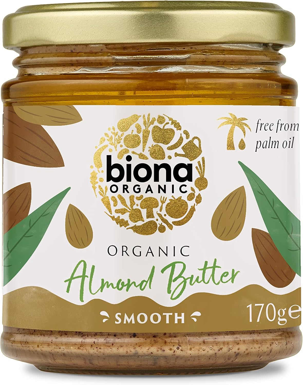 Biona Organic Almond Butter Smooth, 170g 1