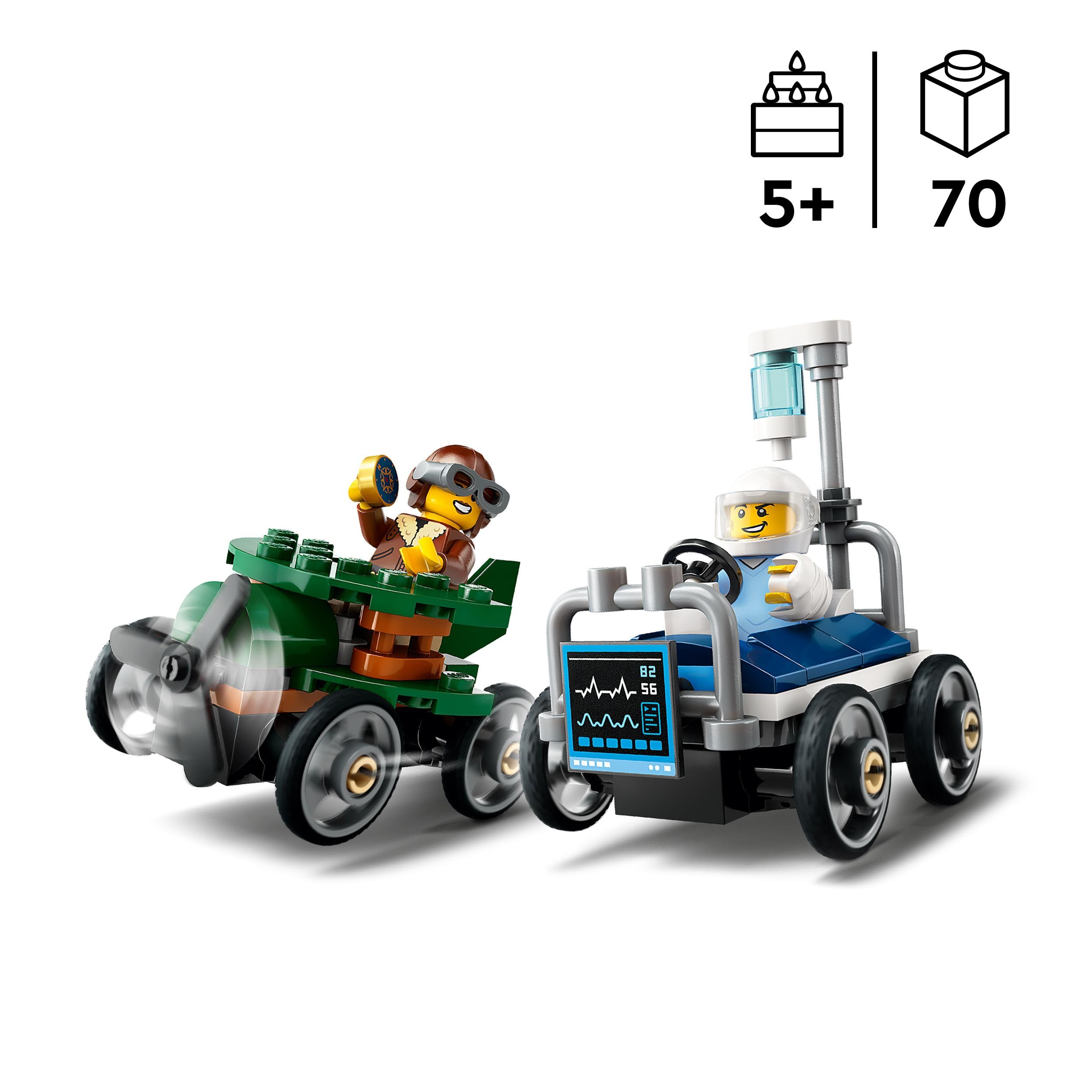 LEGO City Aeroplane vs. Hospital Bed Race Car Pack - Building Set for 5+ 3
