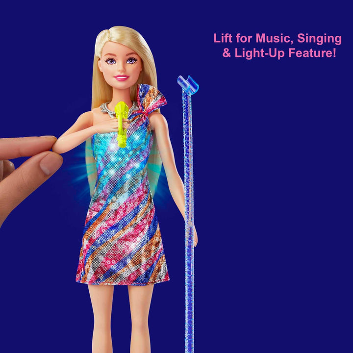 Barbie: Big City, Big Dreams Singing Barbie 'Malibu' Roberts Doll - Light-Up Dress & Microphone, Ages 3+