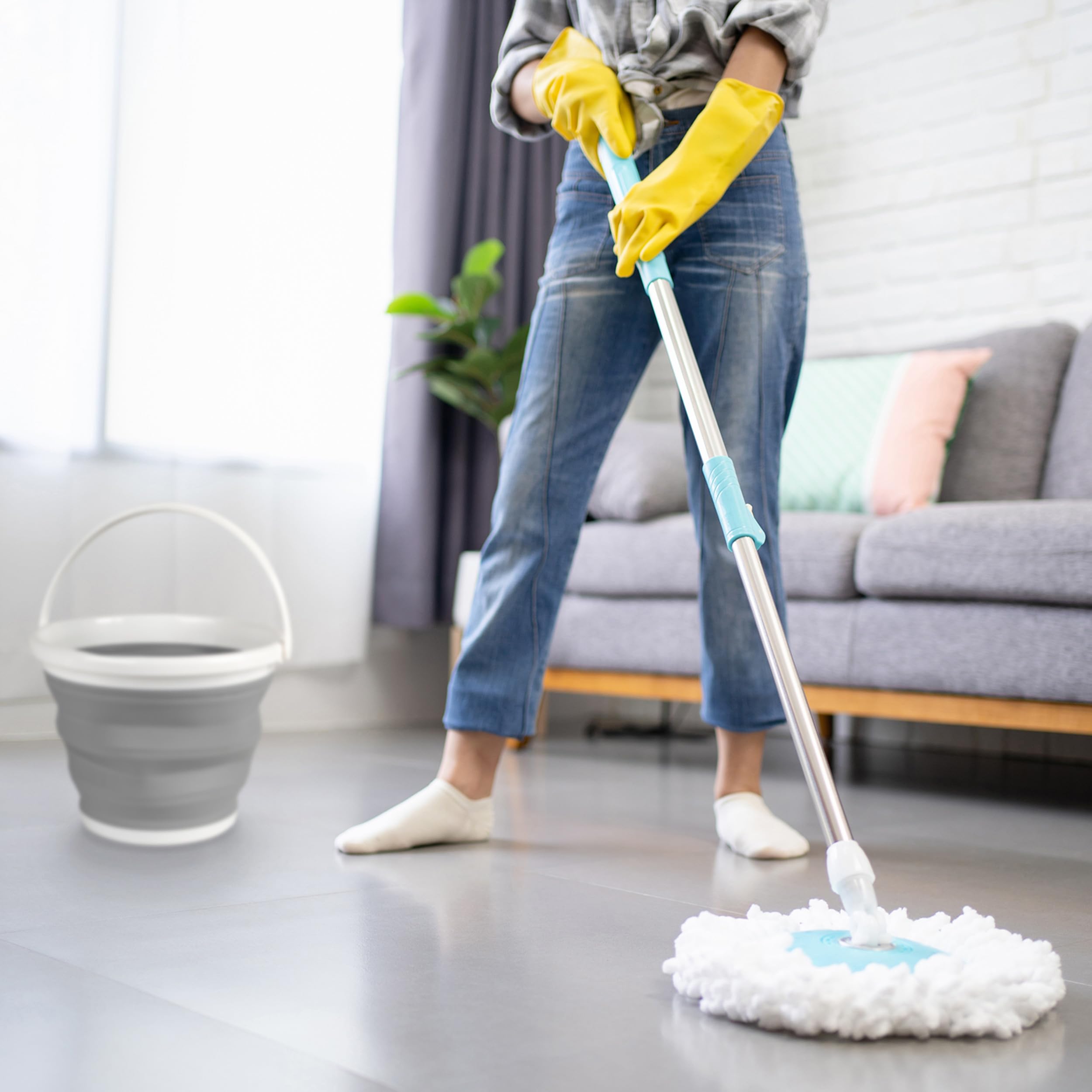 Beldray - Collapsible Bucket 10 Litre Foldable Storage Bucket Grey 14