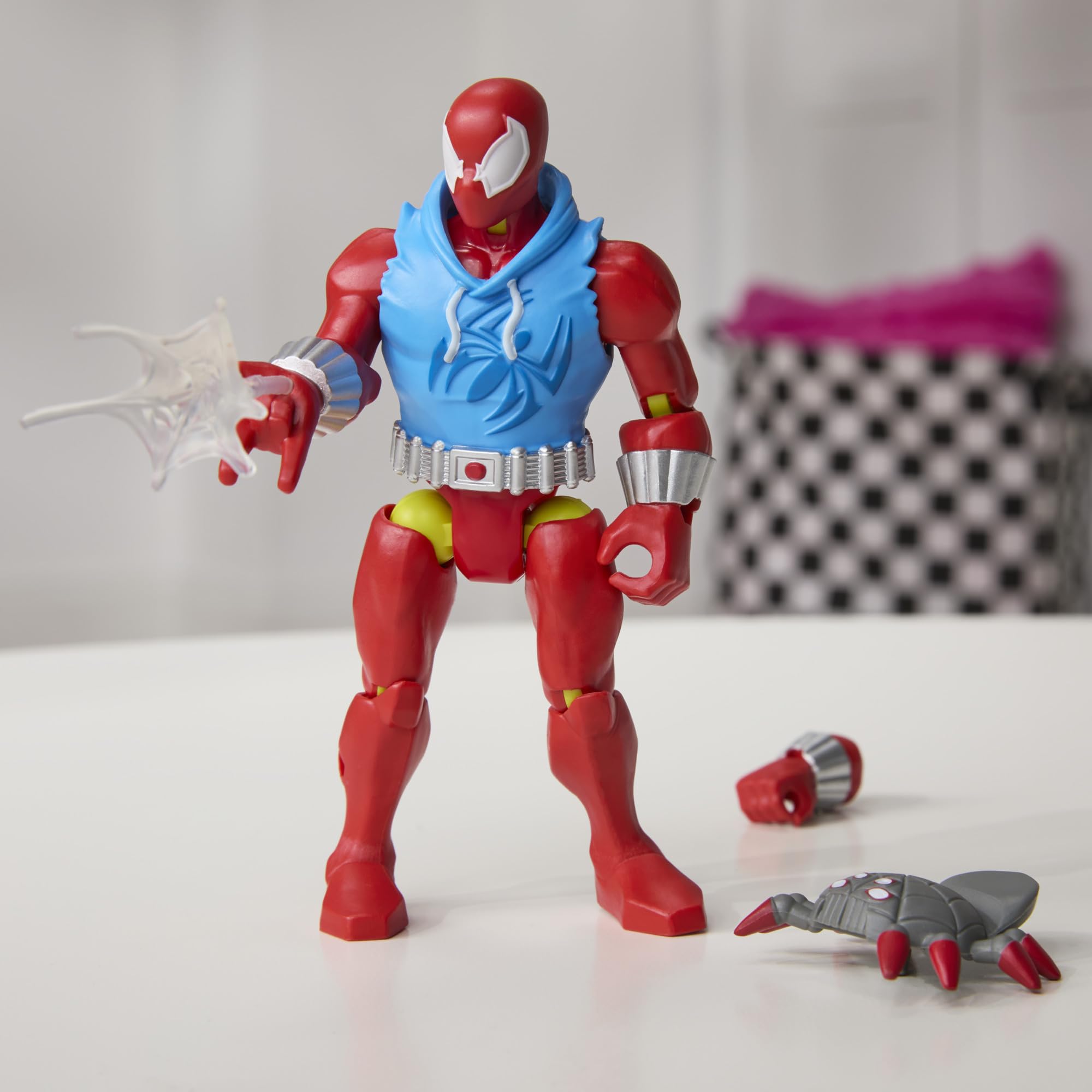 SPIDER-MAN MixMashers Scarlet Spider Custom Action Figure - 5 Inch Scale | Interchangeable Parts 9