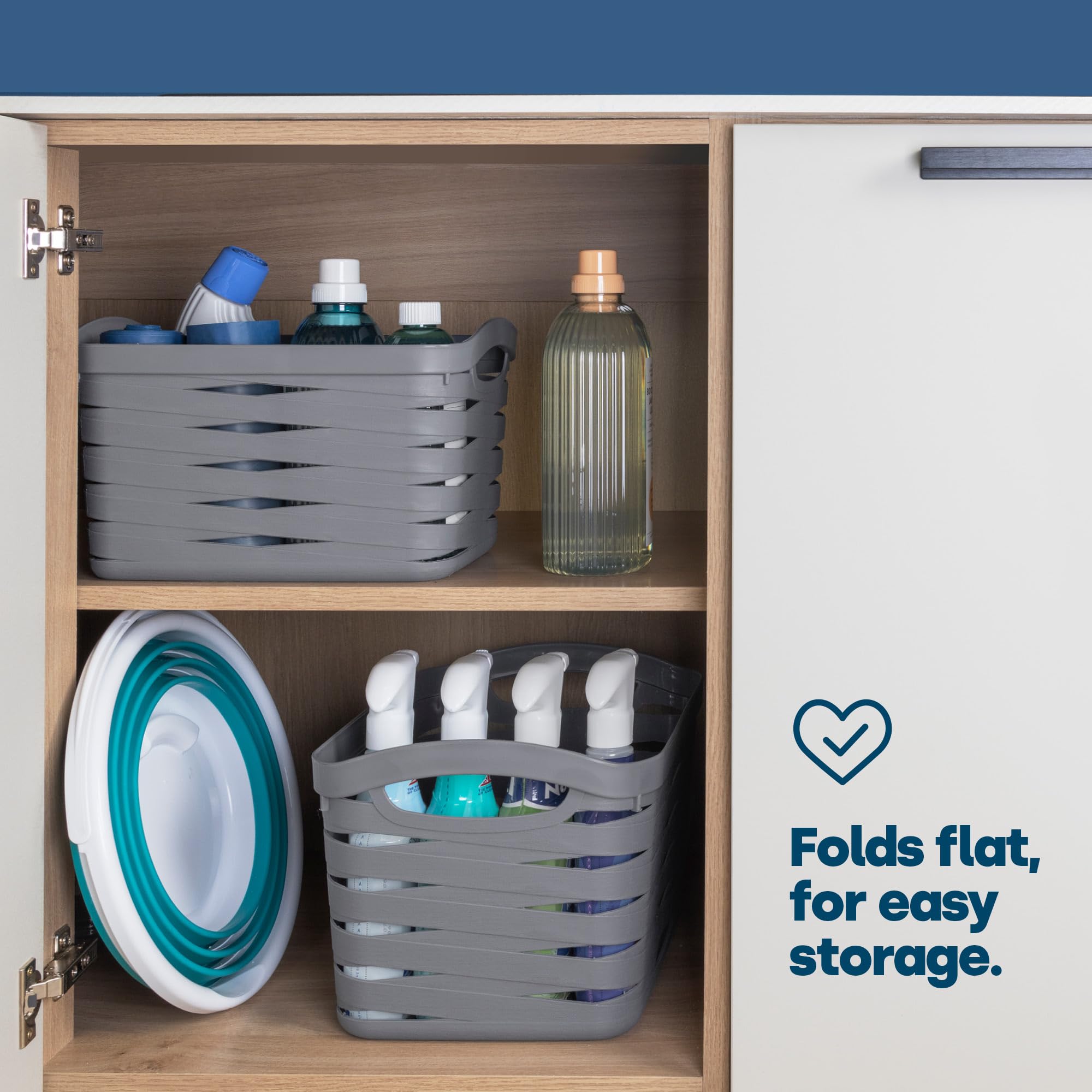 LIVIVO Collapsible Bucket – 10L Folding Silicone Bucket for Home, Kitchen & Cleaning 5