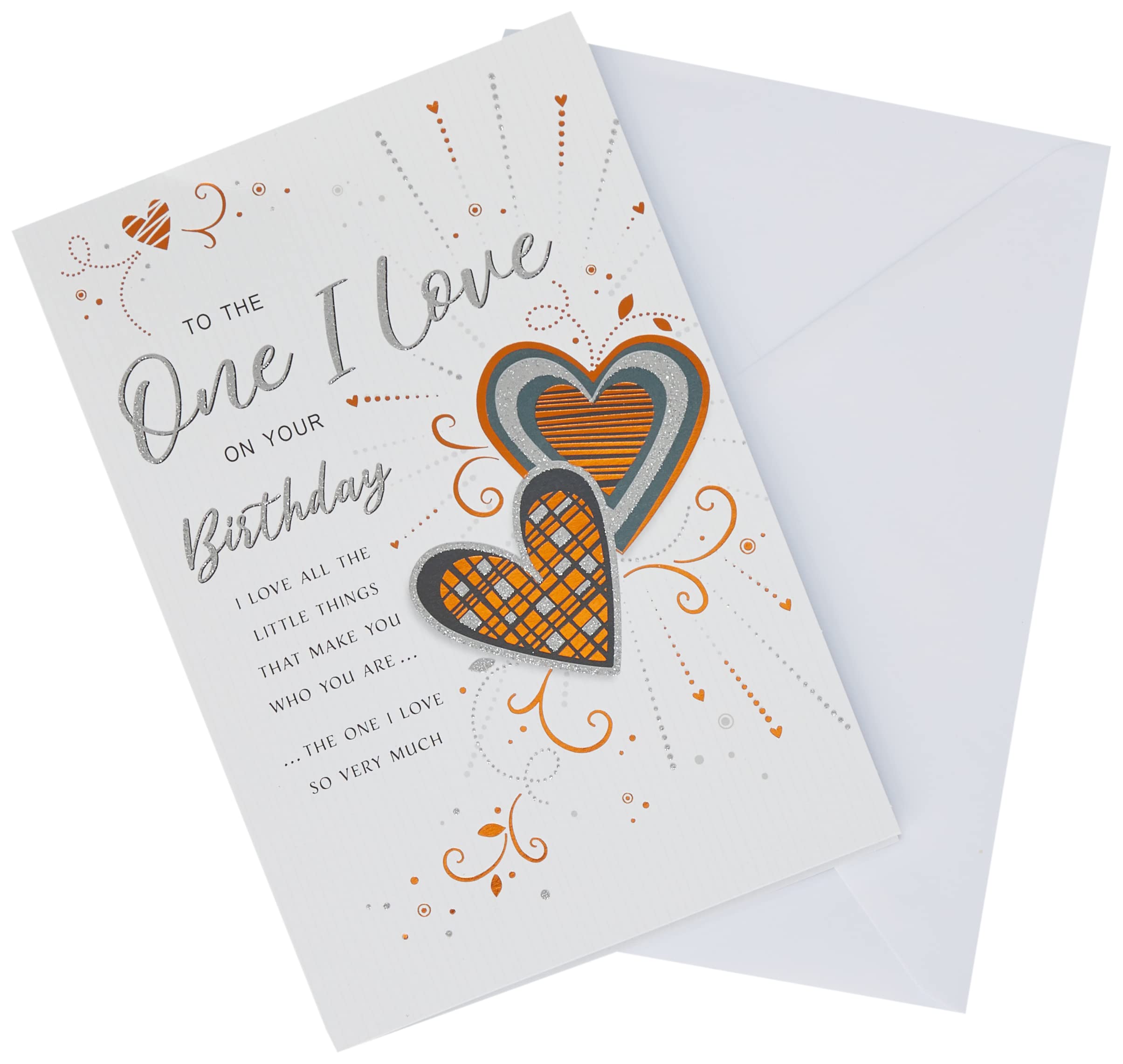 Piccadilly Greetings Regal Publishing C80751 Modern Birthday Card | One I Love | Grey | 9 x 6 inches 2