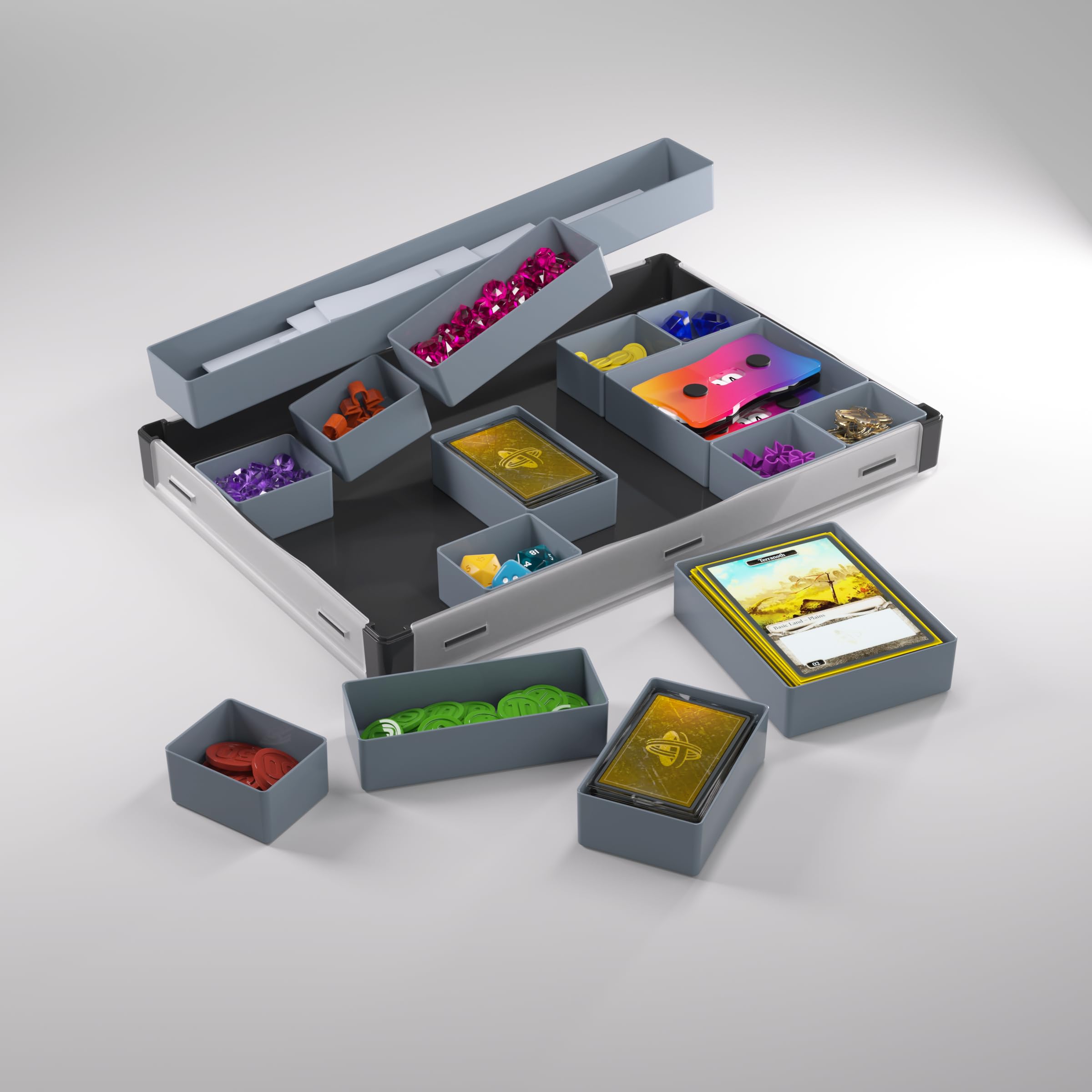 Gamegenic Token Silo XL Convertible (Black) - Stackable Token Box with 15 Removable Compartments 5