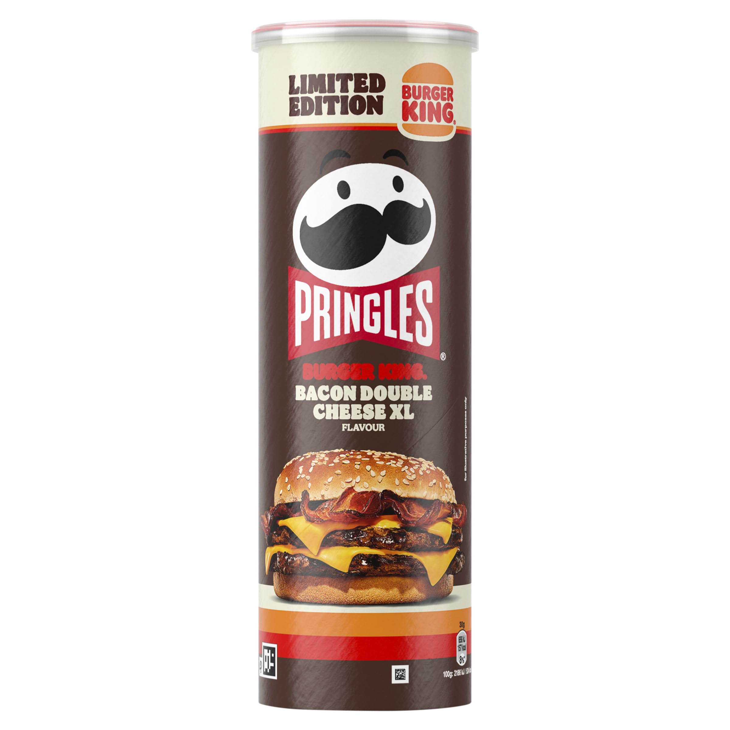 Pringles Burger King Double XL Cheese Savoury Snack | 165g Tube 1