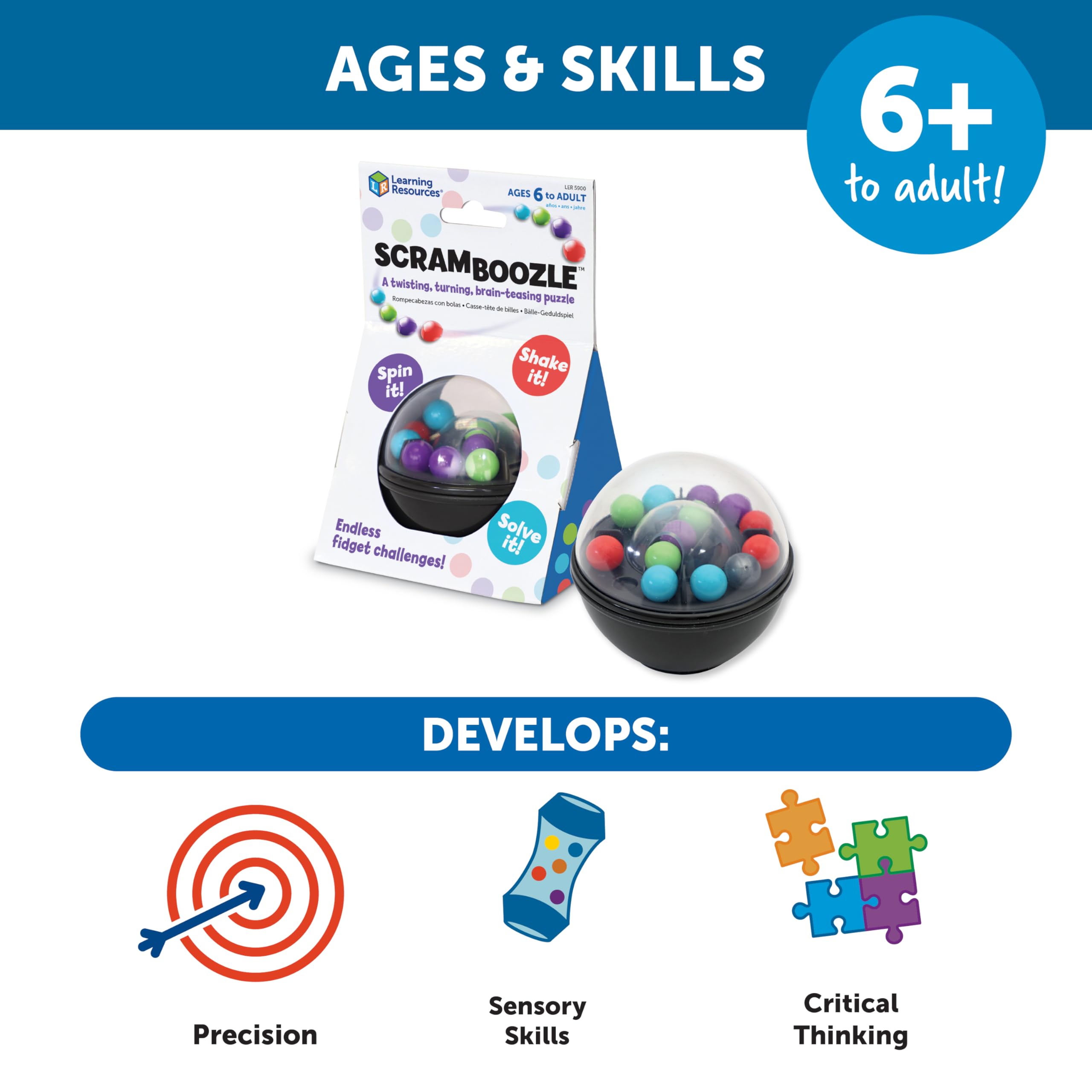 Learning Resources Scramboozle Puzzle Ball - Critical Thinking Skills | Ages 6+ 5