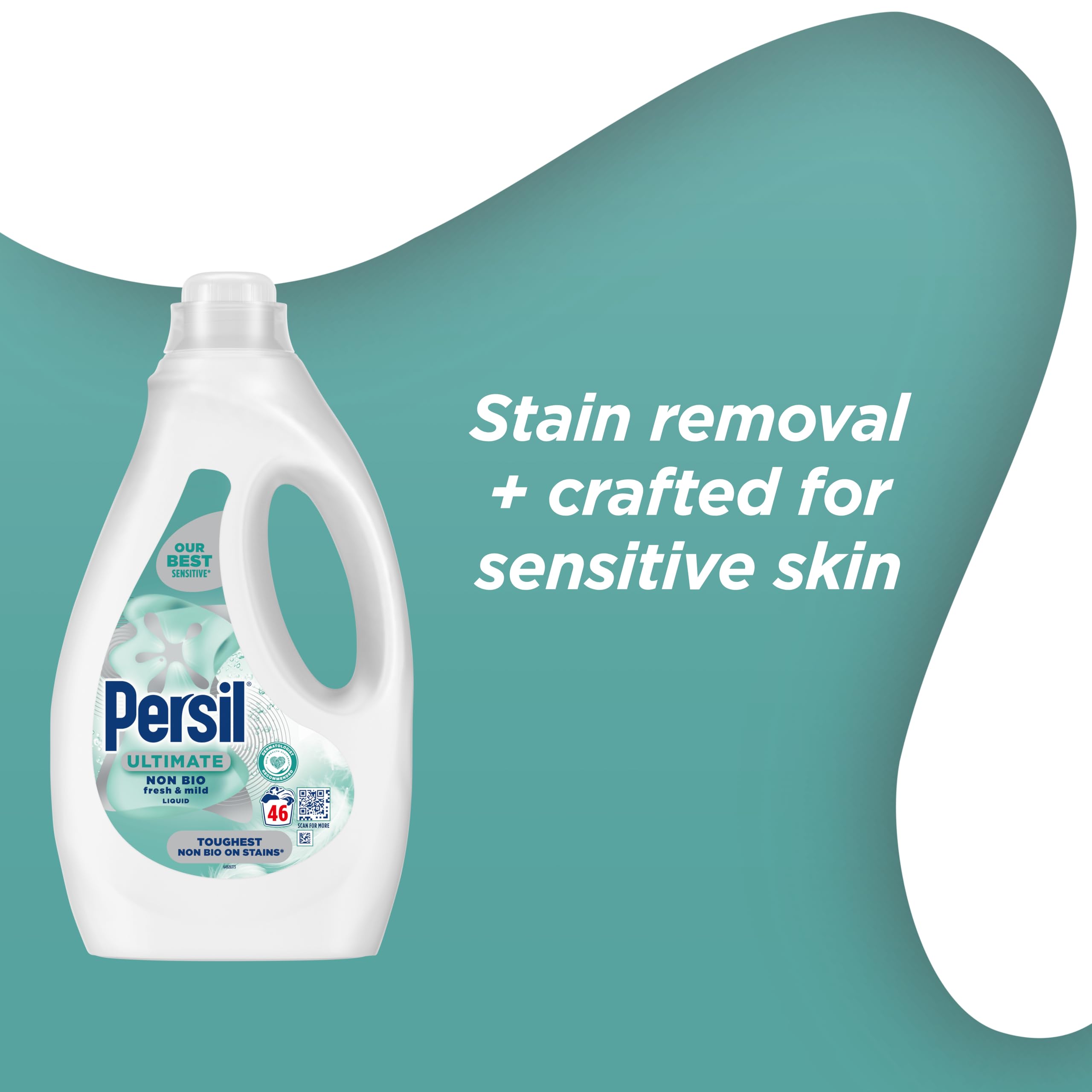 Persil Ultimate Non Bio Fresh & Mild Liquid Detergent - Tough on Stains | 1.24L | Sensitive Skin Formula 4
