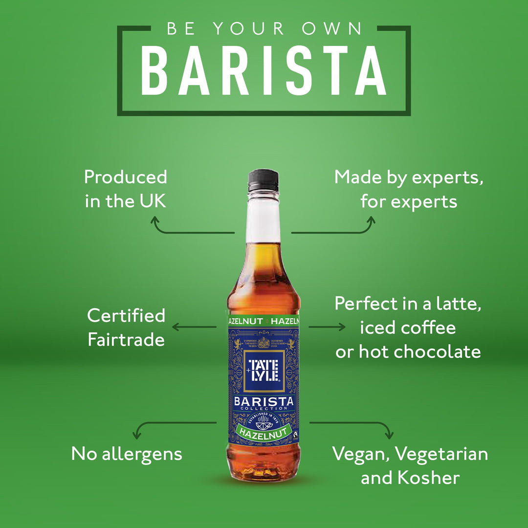 Tate & Lyle - Fairtrade Hazelnut Coffee Syrup 750ml