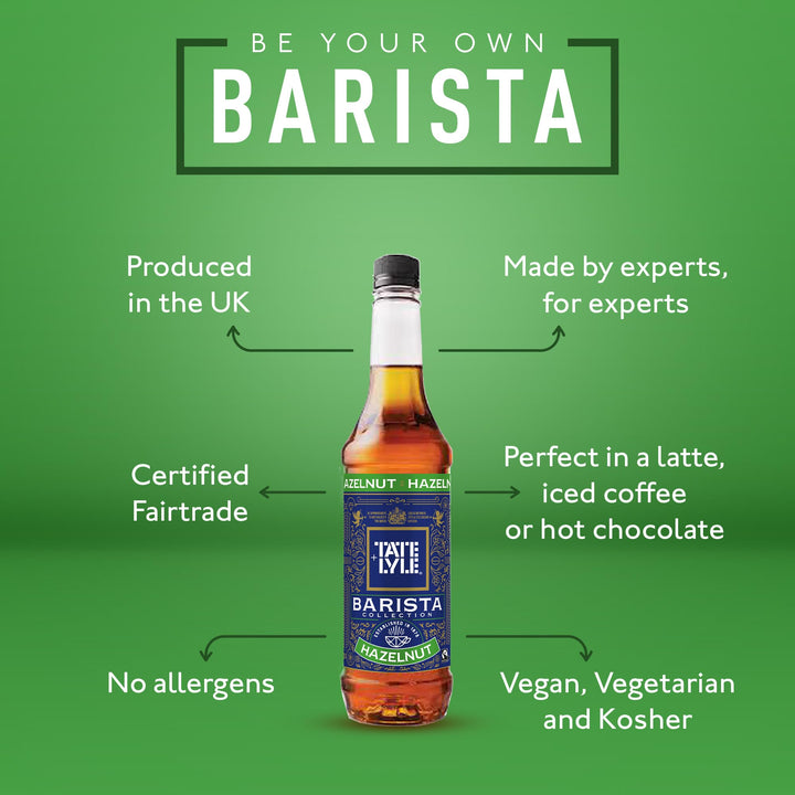 Tate & Lyle - Fairtrade Hazelnut Coffee Syrup 750ml