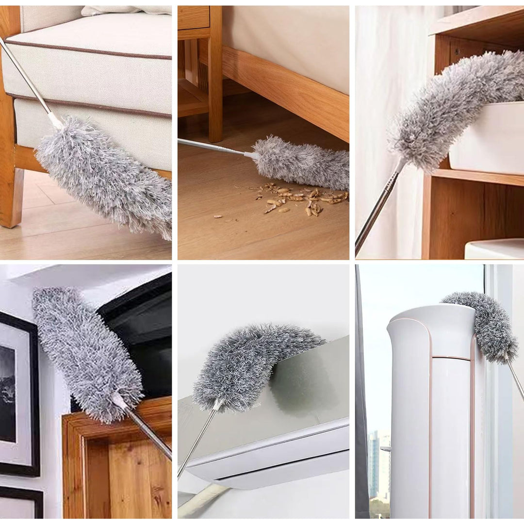 ASelected Extendable Microfiber Duster with 108" Telescoping Pole - 80-275cm Adjustable Height for Ceilings, Fans & Blinds