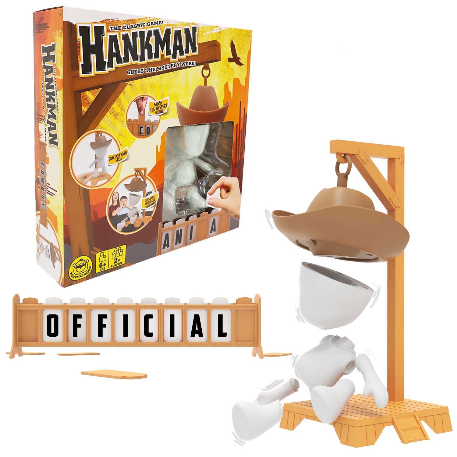 Hankman The Official Guess Mystery Word Game - Magnetic, 2+ Players, Ages 6+ 1