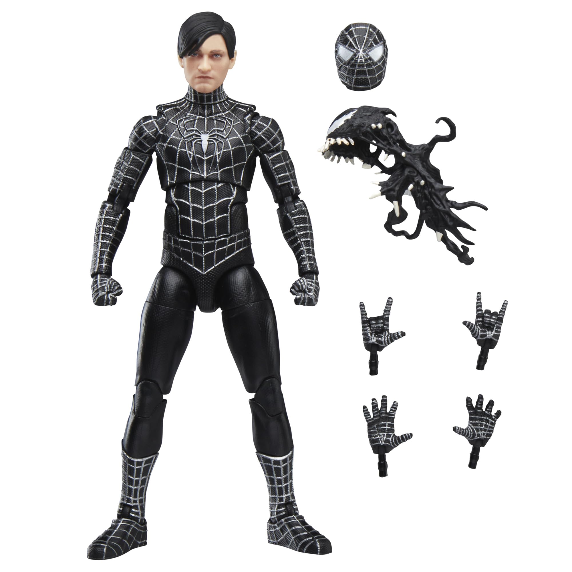 Marvel Legends Series Spider-Man 3 Action Figure - 6-Inch Scale with Black Suit & Accessories 1