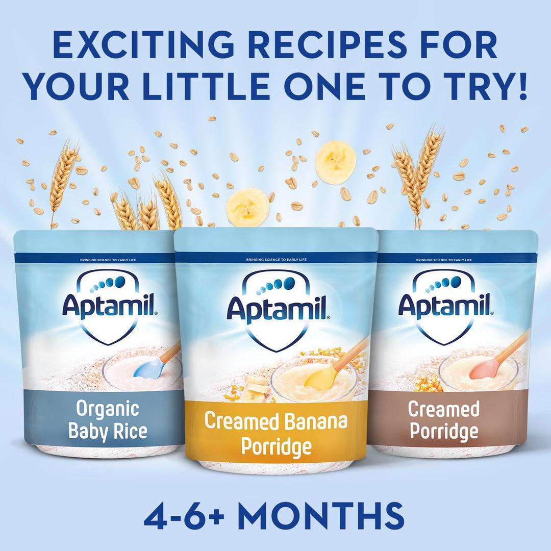 Aptamil Creamed Banana Porridge Baby Food Cereal, 4-6+ Months, 125g