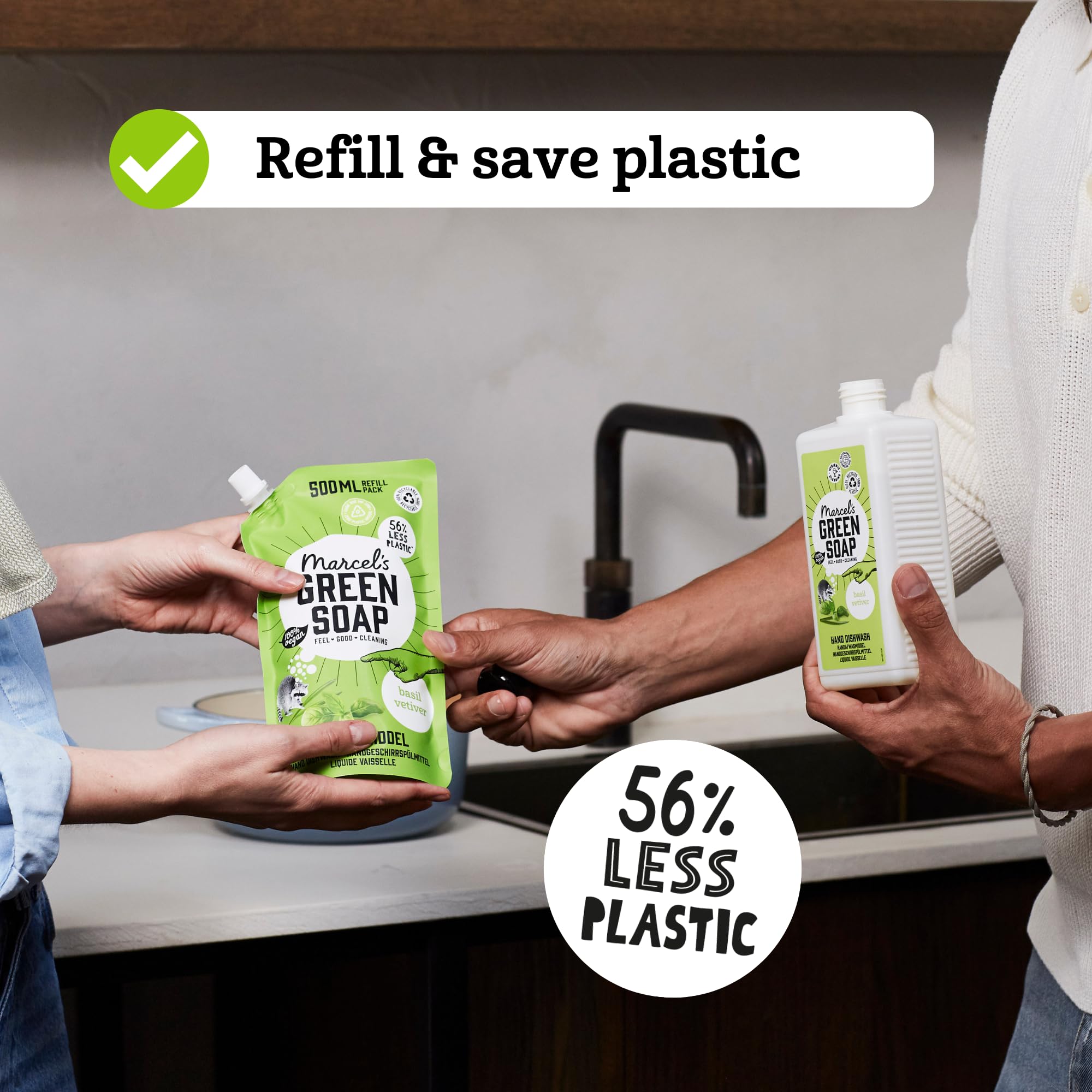 Marcel's Green Soap - Orange & Jasmine Washing-up Liquid Refill 5