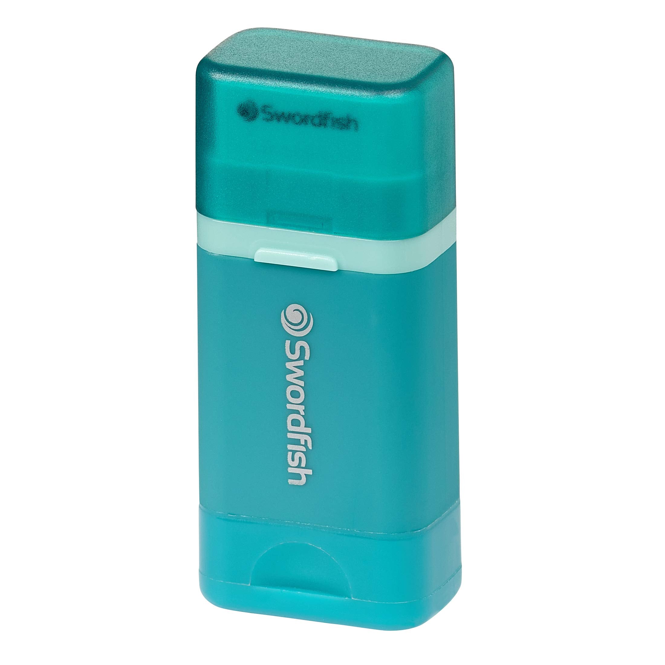 Swordfish Combo Pencil Sharpener & Eraser | Mess-Free Canister | Turquoise 7