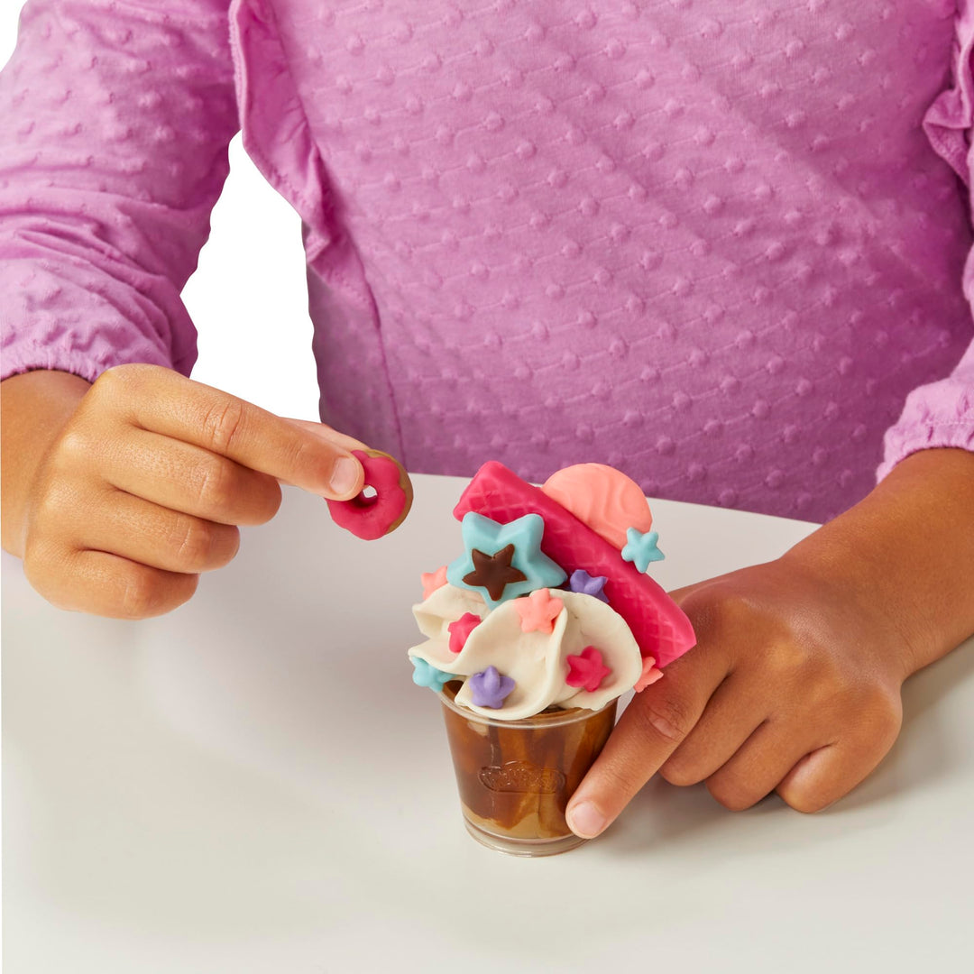 Play-Doh Super Colourful Cafe Playset - Pretend Play Coffee Shop with 8 Pots & 20 Accessories