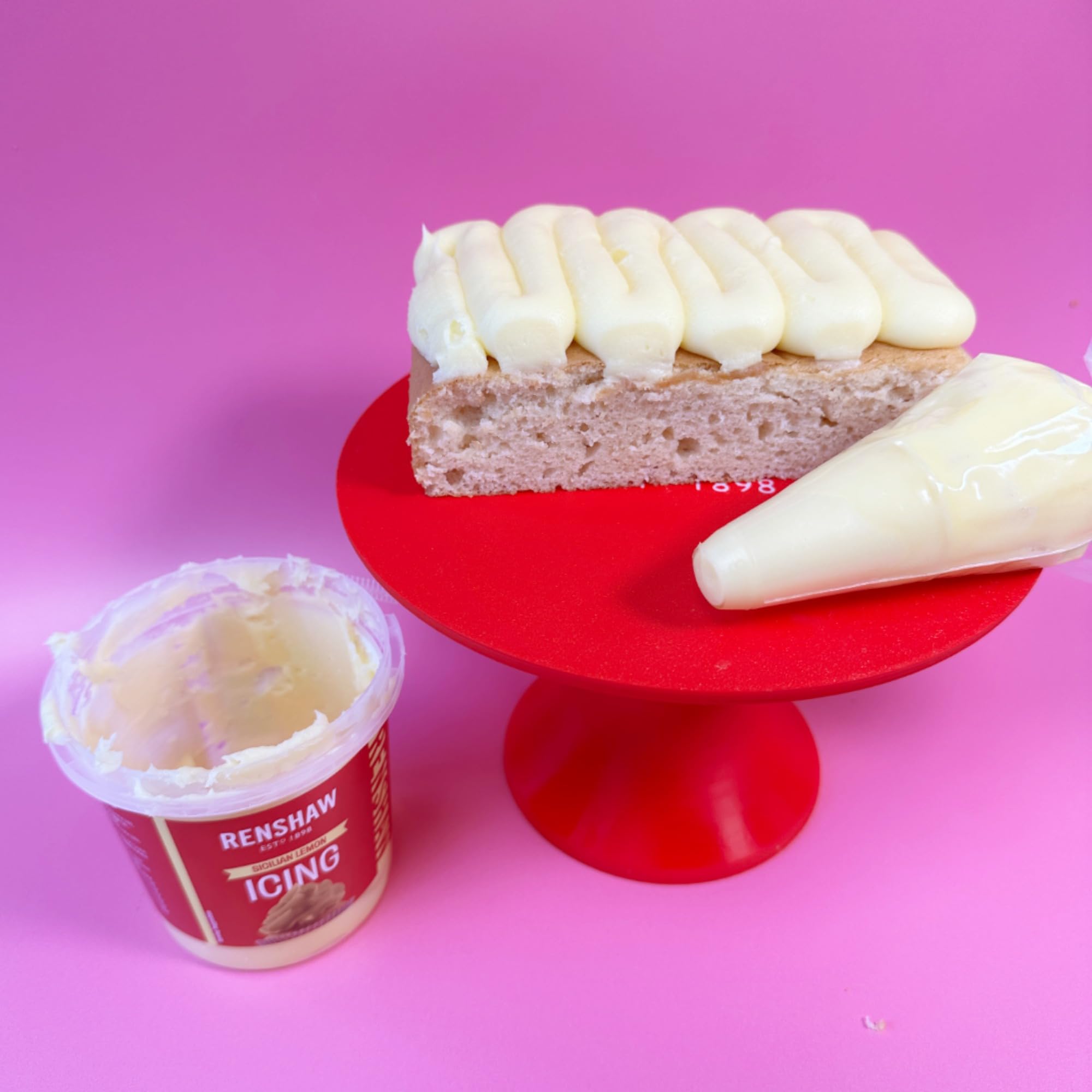 Renshaw Sicilian Lemon Vegan Buttercream Style Soft Icing - Ready to Use, 400g Tub 8