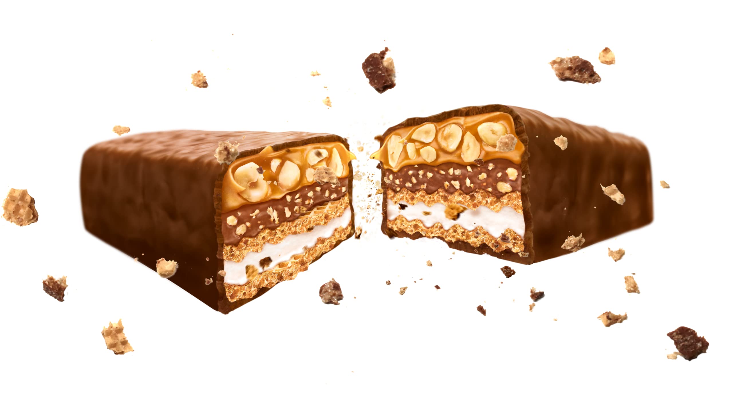 Knoppers Chocolate Hazelnut Nut Bar, 24-Pack Individually Wrapped Snack Bars with Wafer, Caramel & Hazelnuts 4