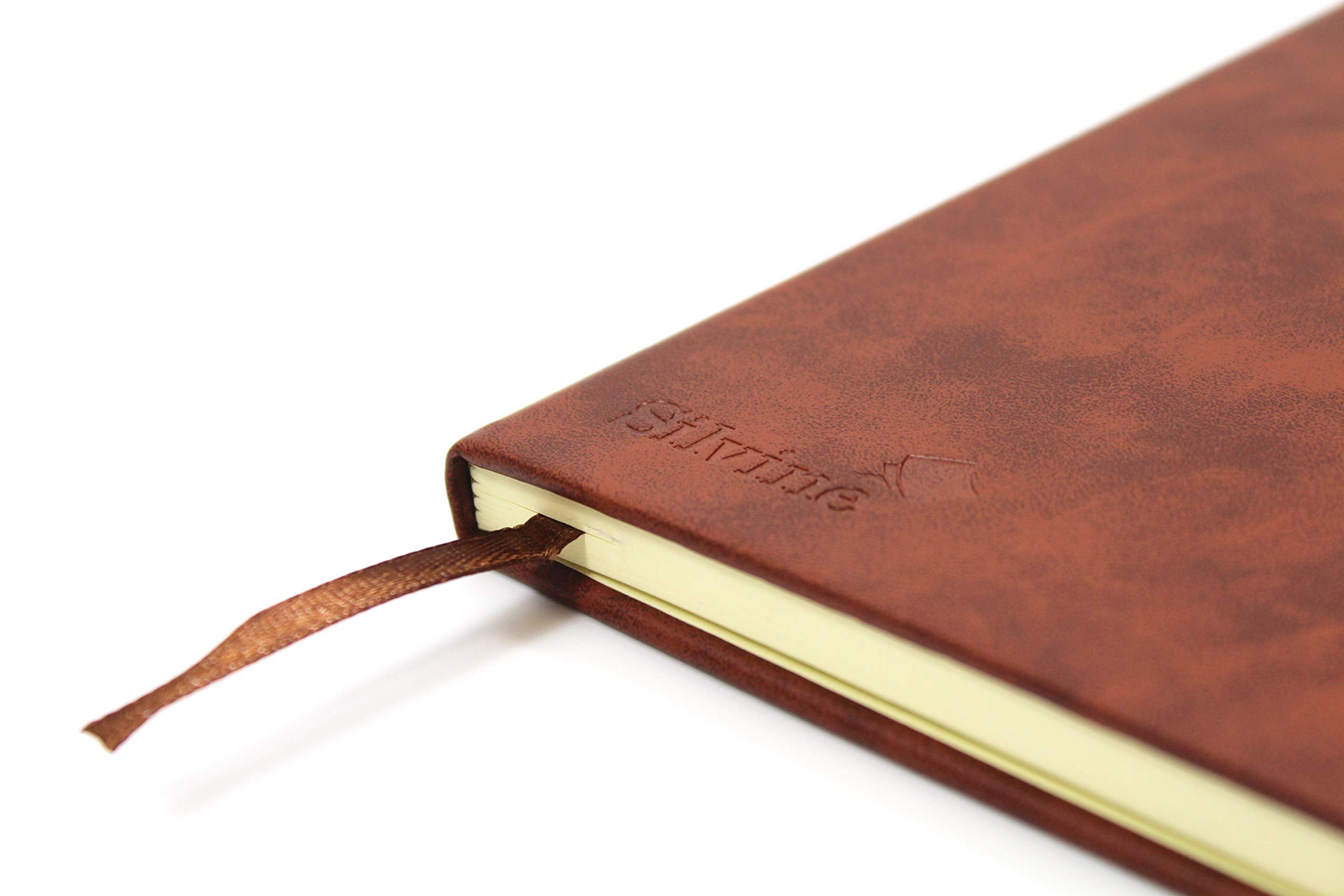 Silvine A4 Executive Hardback Notebook/Journal - Tan, Lined, 160 Pages, 90gsm Ivory Paper 4