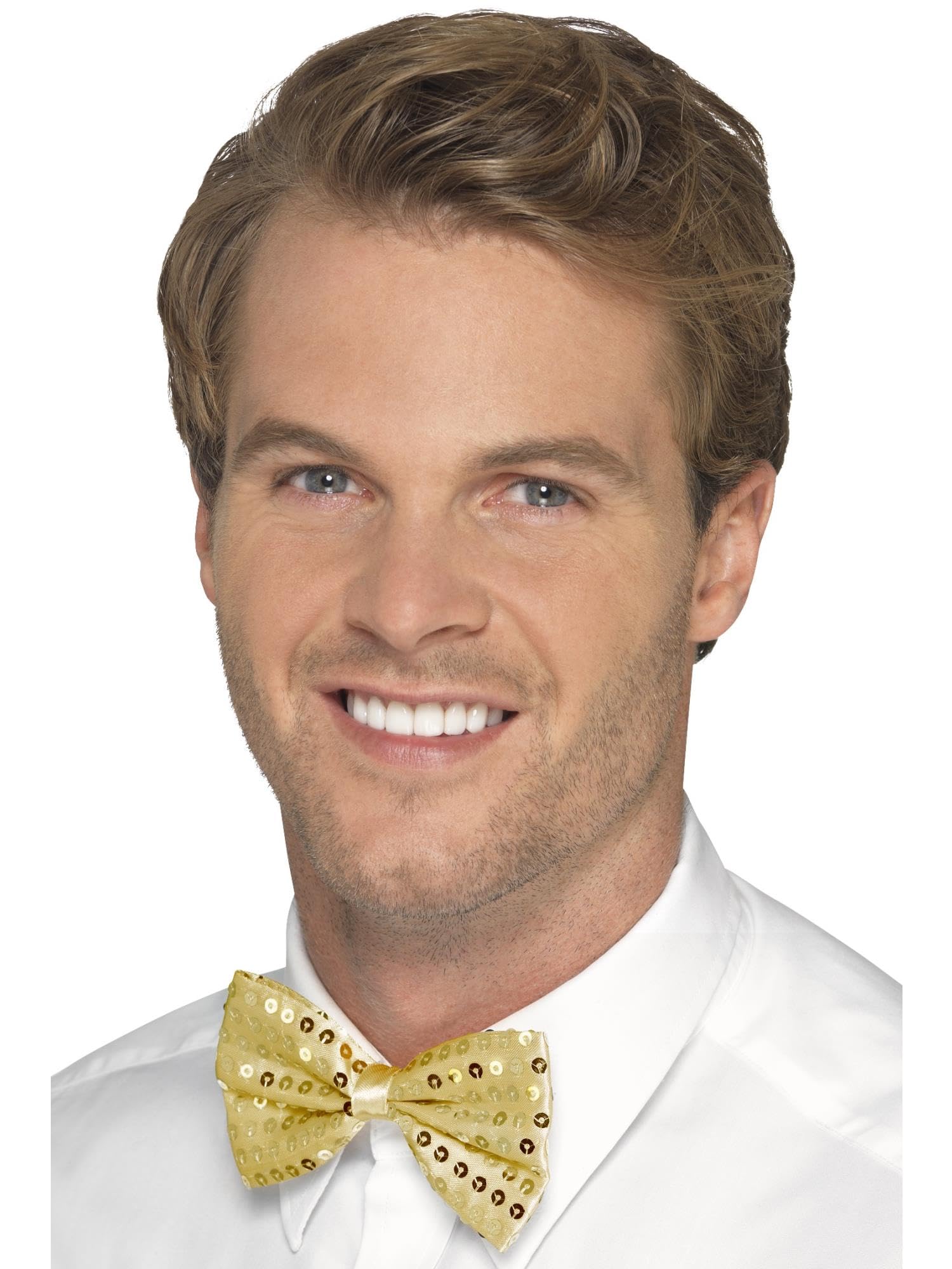 Smiffys Gold Sequin Bow Tie - One Size