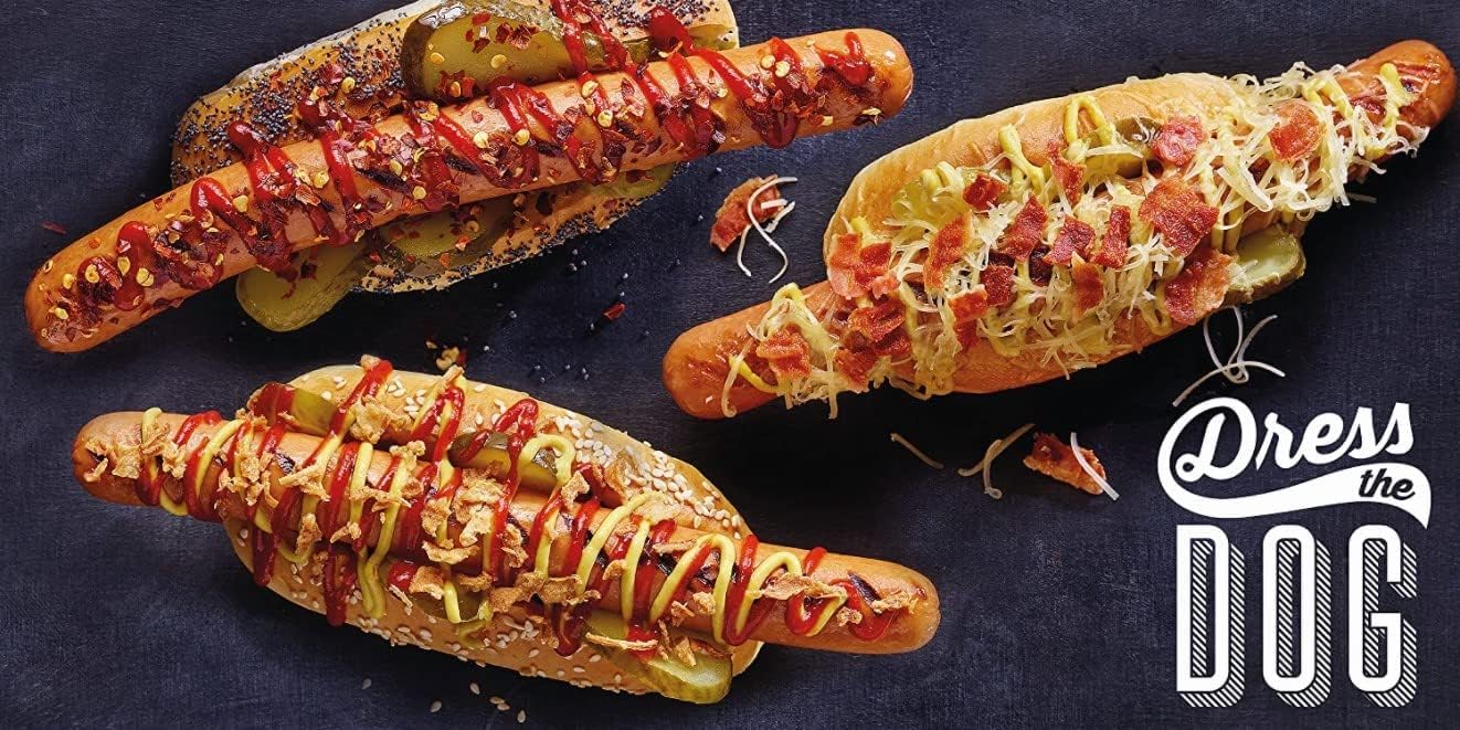 Dino's Famous All American Style Spicy Big Dog Pork Hot Dogs | 360g Pack | Beechwood Smoked 2
