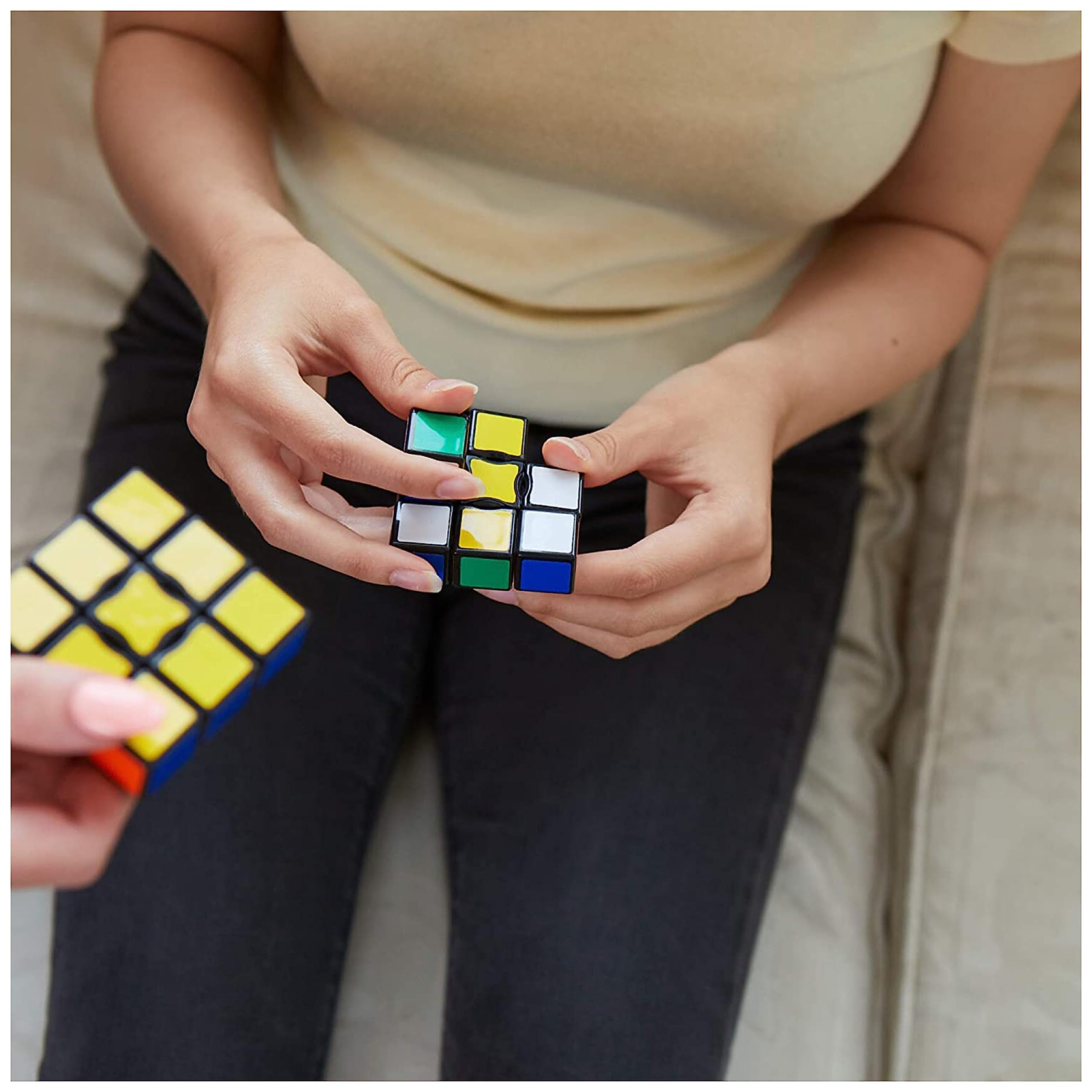 Rubik's Edge 3x3x1 Sequential Puzzle Cube for Beginners | Stickerless | Portable 7