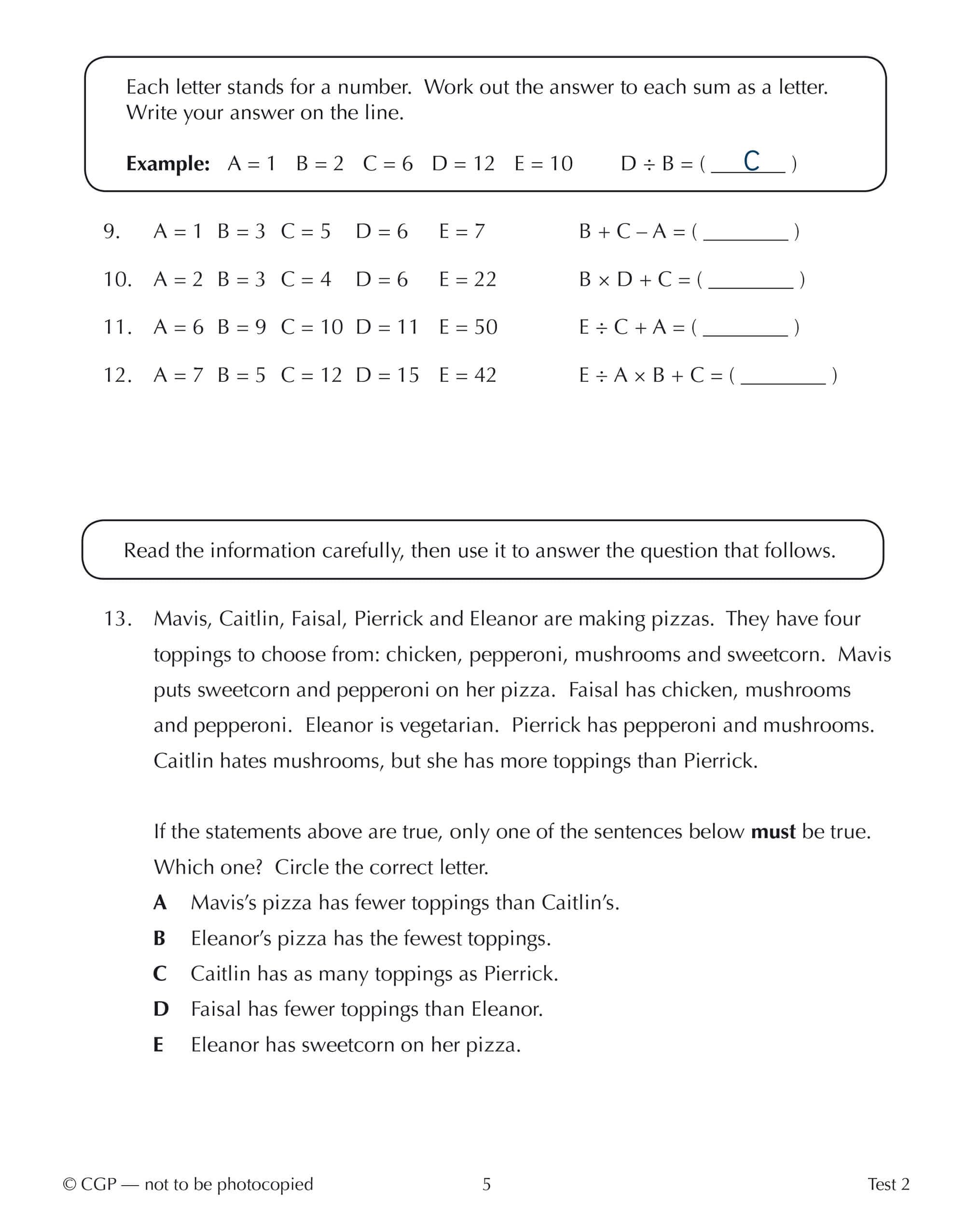 CGP 11+ GL 10-Minute Tests: Verbal Reasoning, Logic & Coding - Ages 10-11 | Paperback | 120 Pages 3