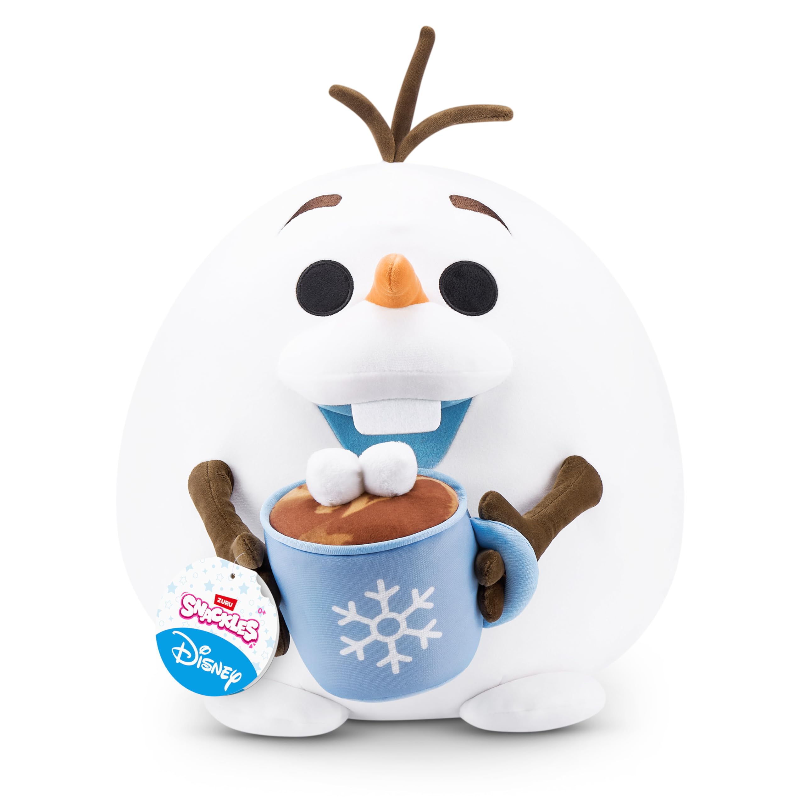 Snackles Disney 14-inch Olaf Plush with Snack Accessory - Super-Soft Huggable Toy for Kids 1
