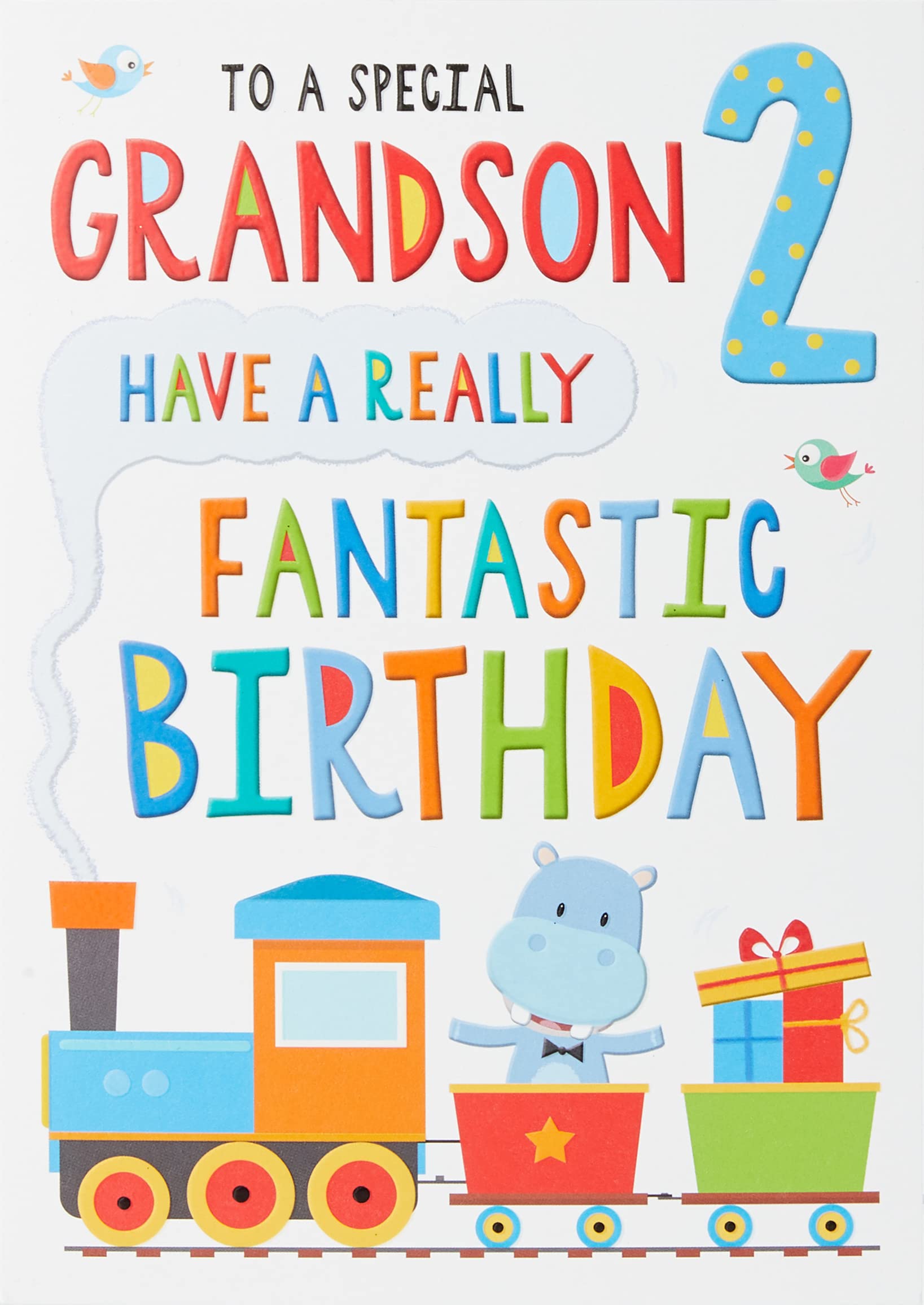 Piccadilly Greetings Age 2 Grandson Birthday Card | 9 x 6 inches 1