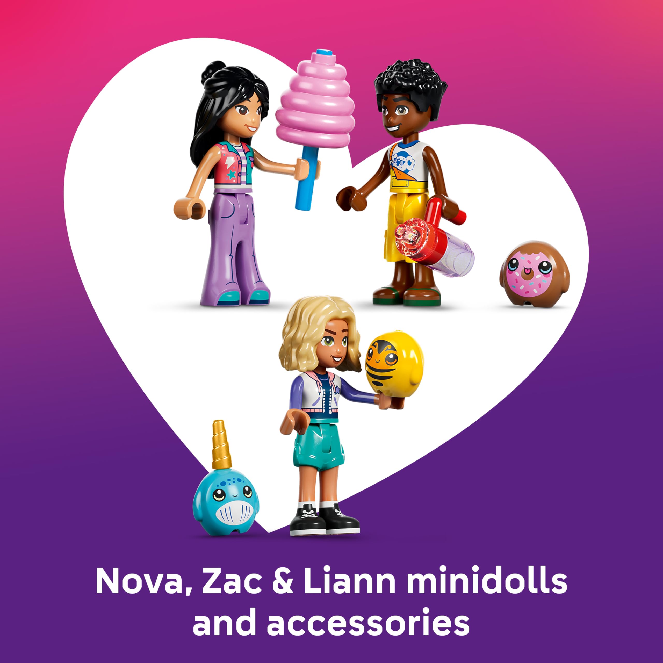 LEGO Friends Candy & Cupcake Ferris Wheel Building Set - Ages 7+ | 3 Minidolls | Interactive Carnival Game 5