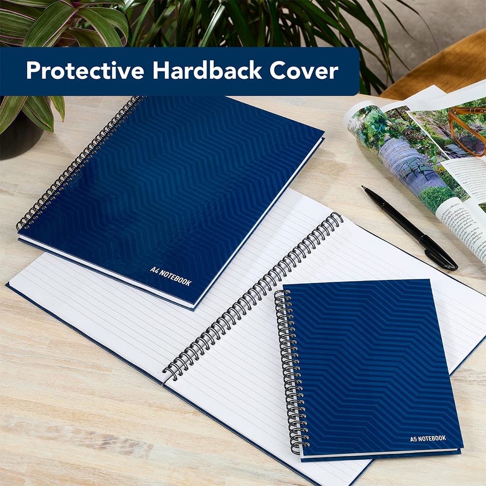 SUMMIT A5 Hardback Wirebound Notebook Ruled, 160 Page, Pack of 5 3