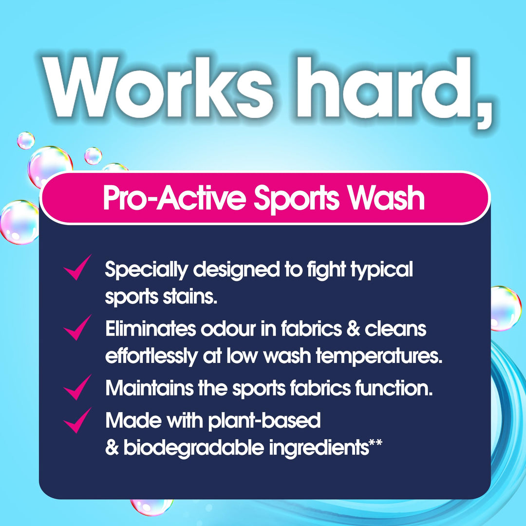 Ecozone Pro-Active Sports Wash - Ultra Concentrated Laundry Liquid Detergent