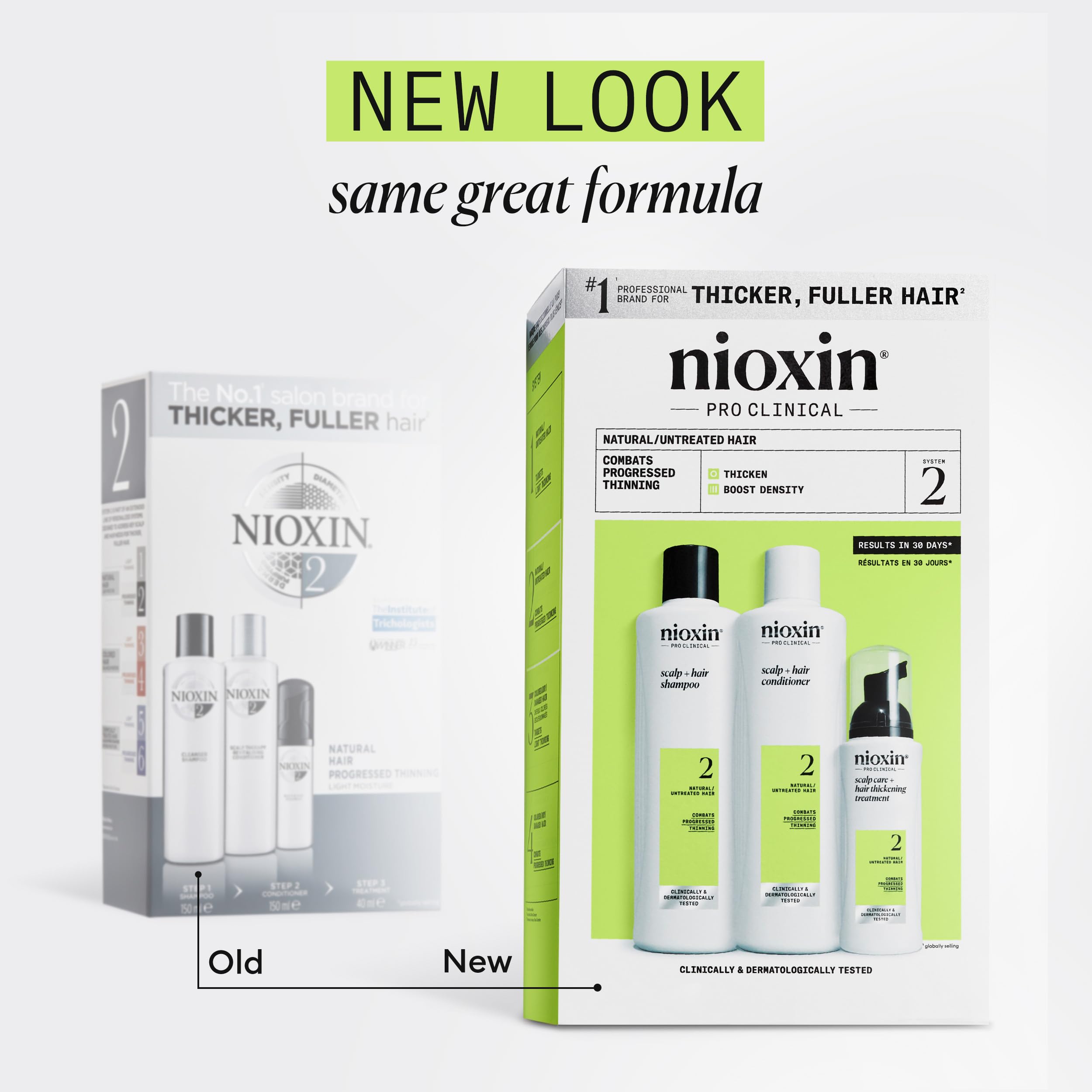 NIOXIN System 2 Kit - Hair Thickening System for Natural Hair with Progressed Thinning | Shampoo, Conditioner & Scalp Treatment (150ml+150ml+40ml) 10