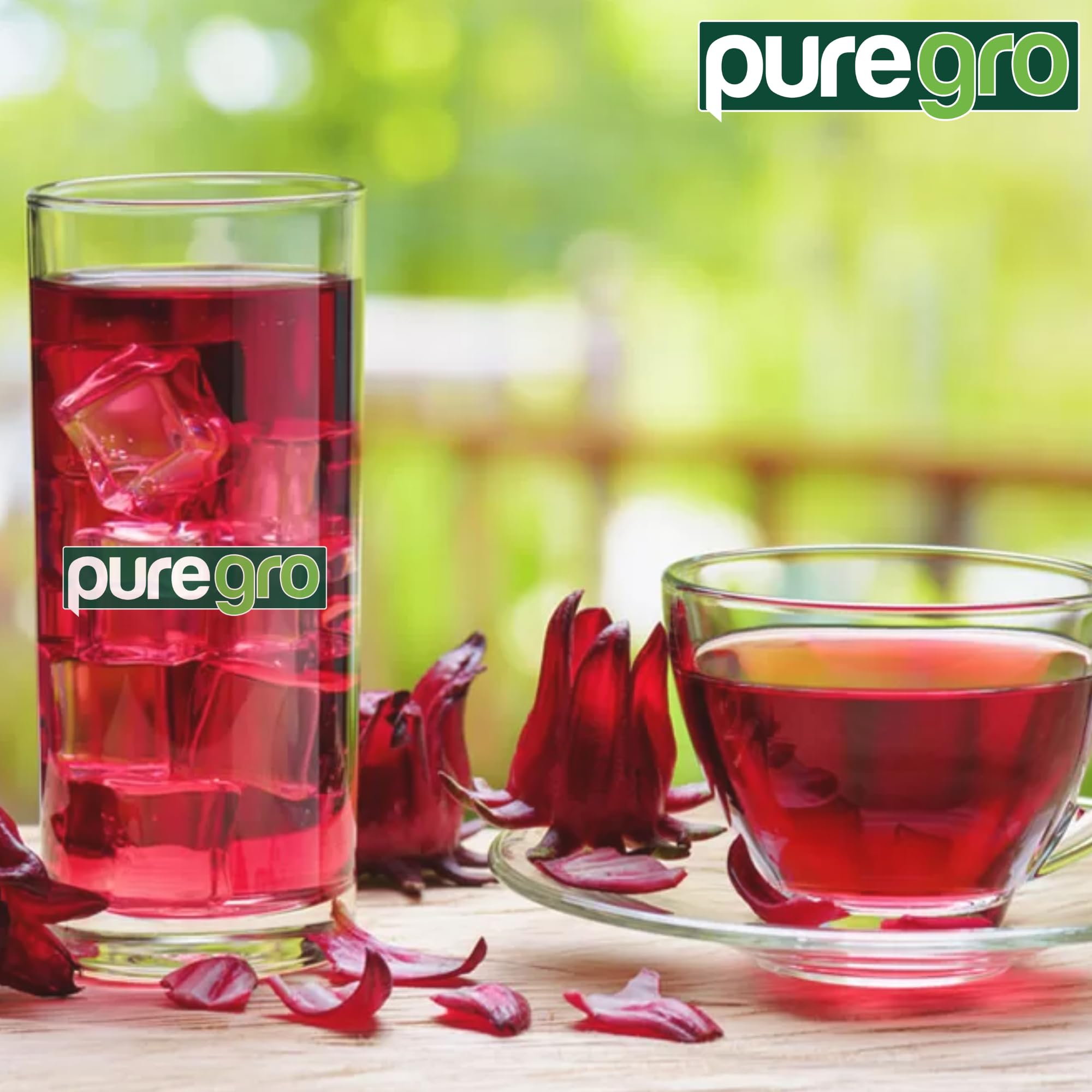 Puregro Hibiscus Flowers Whole Dried | 1kg | Organic Herbal Tea for Infusions 4