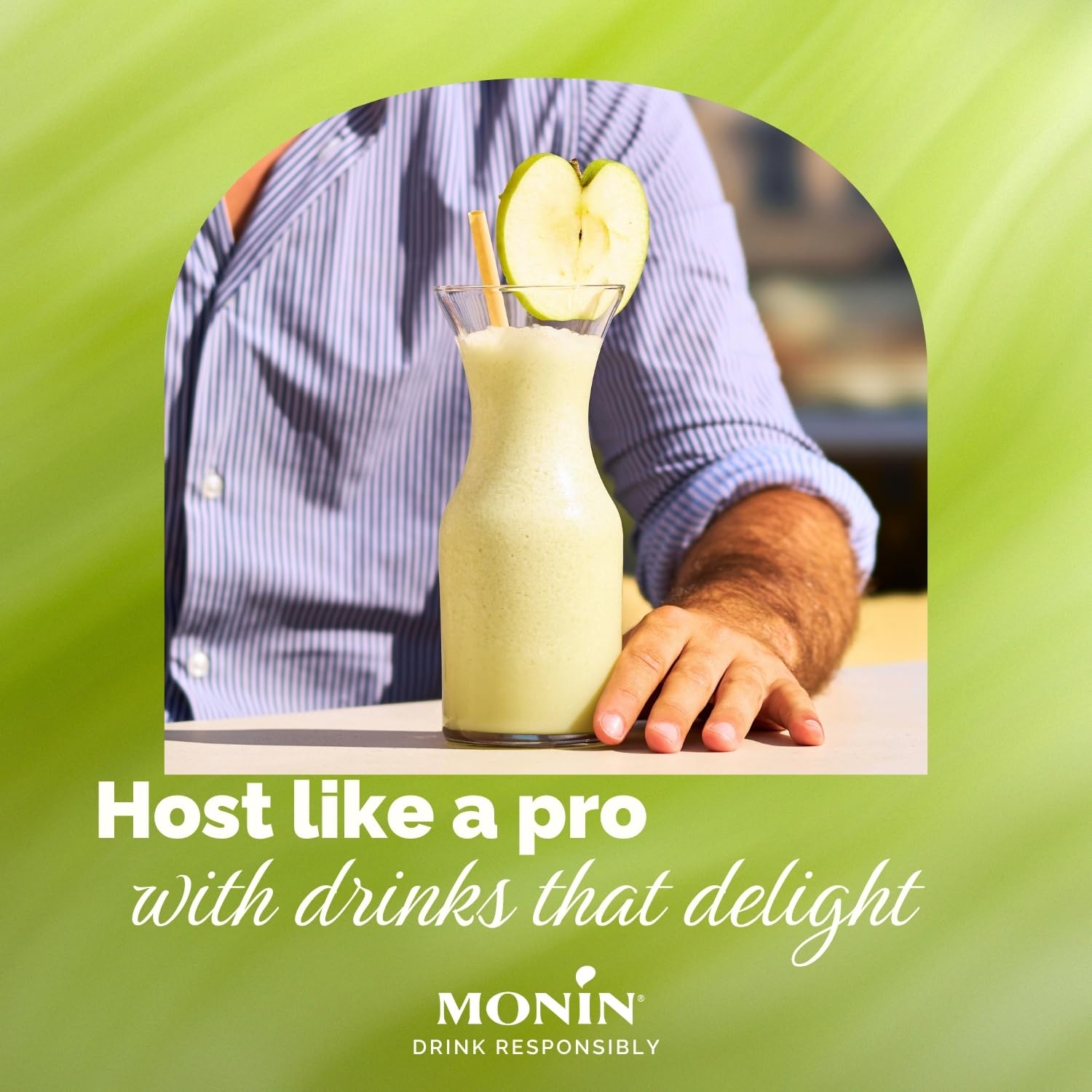Monin Premium Green Apple Syrup - 700ml | Vegan & Alcohol-Free | Natural Flavouring 8