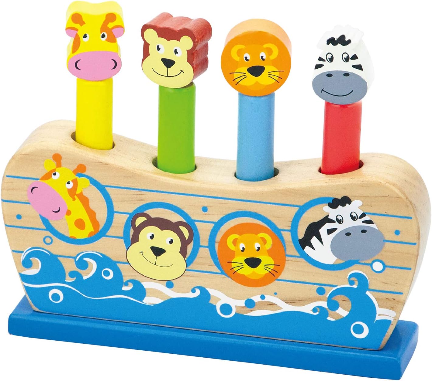 Viga Toys 500412 Pop Up Noah's Ark - Educational Wooden Toy for Toddlers 2+ 1