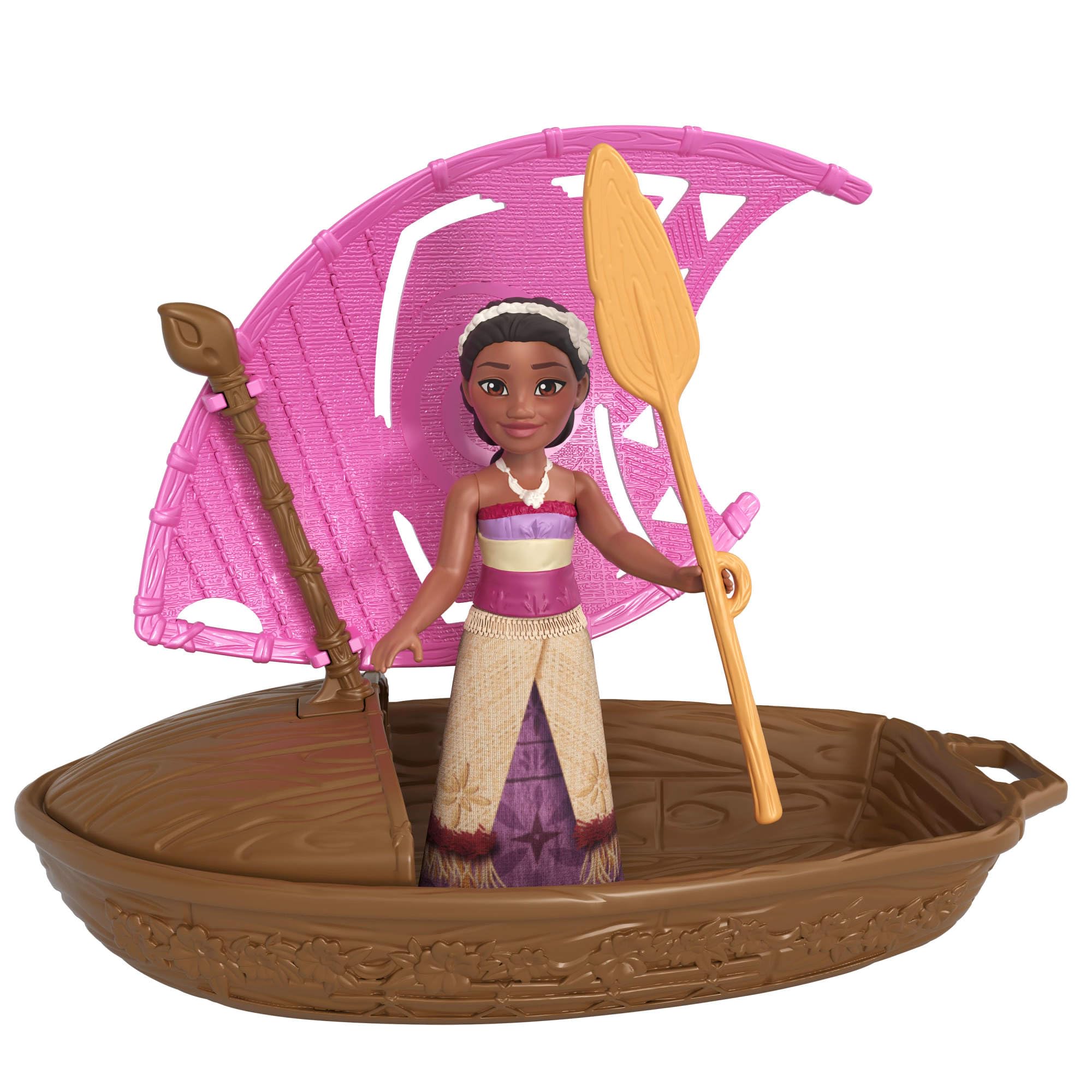 Disney Princess Mattel Moana 2 Wayfinder Wonders Small Doll Set with Floating Canoe | Ages 3+ 6