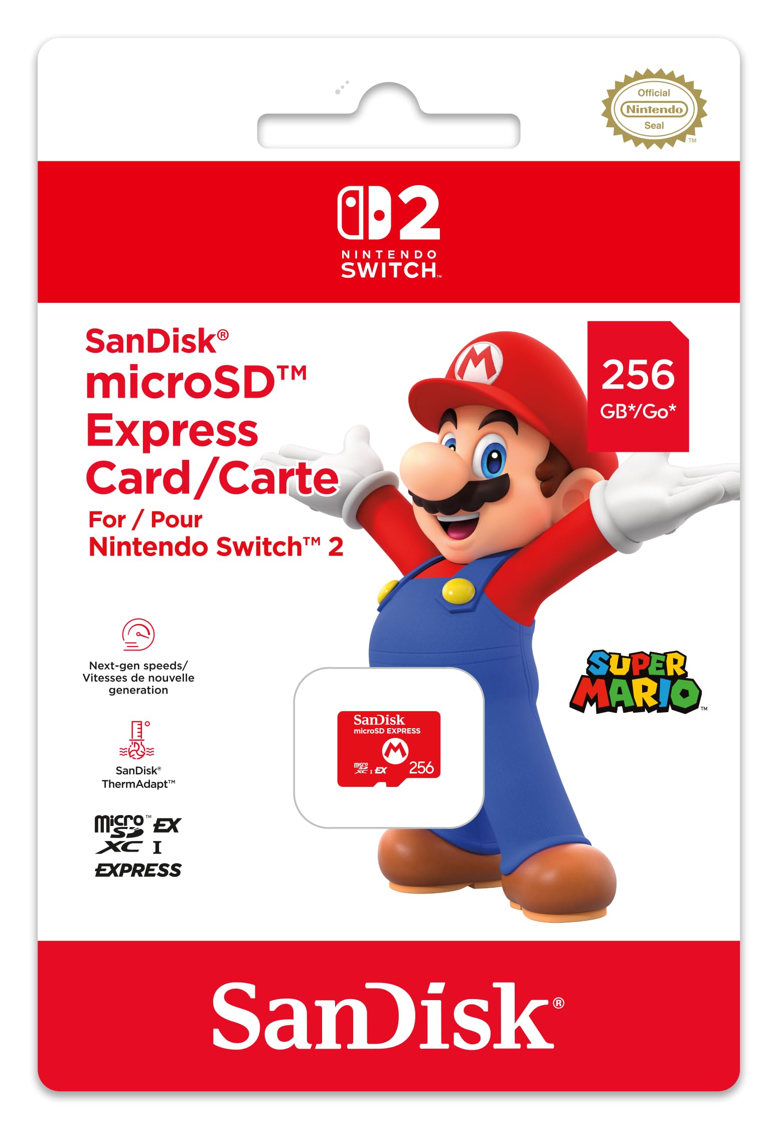 Nintendo SanDisk microSD Express Card for Nintendo Switch 2 - 256GB Storage | microSD Express