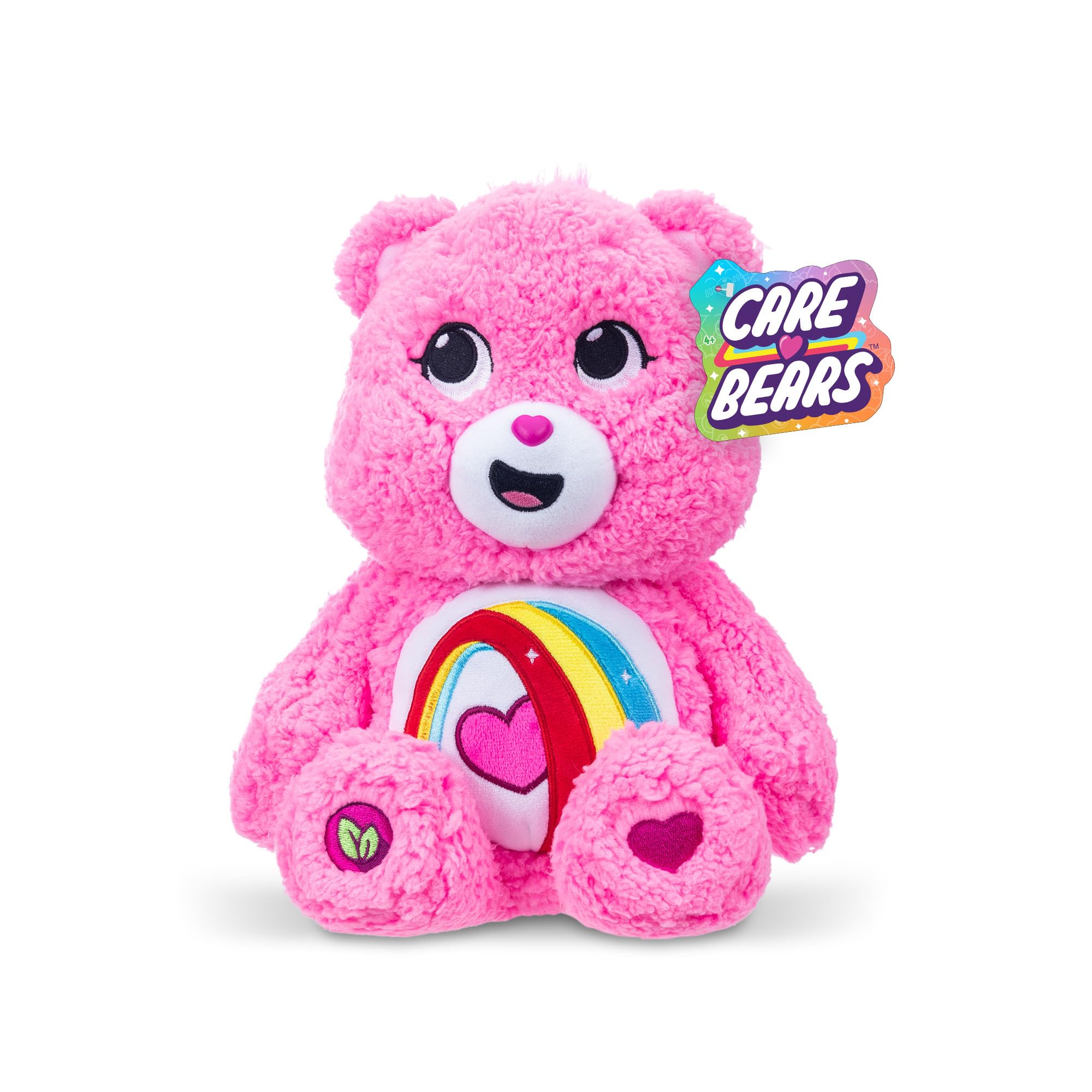 Care Bears Cosy Collection - Cheer Bear 35cm Plush with Rainbow Belly Badge 1