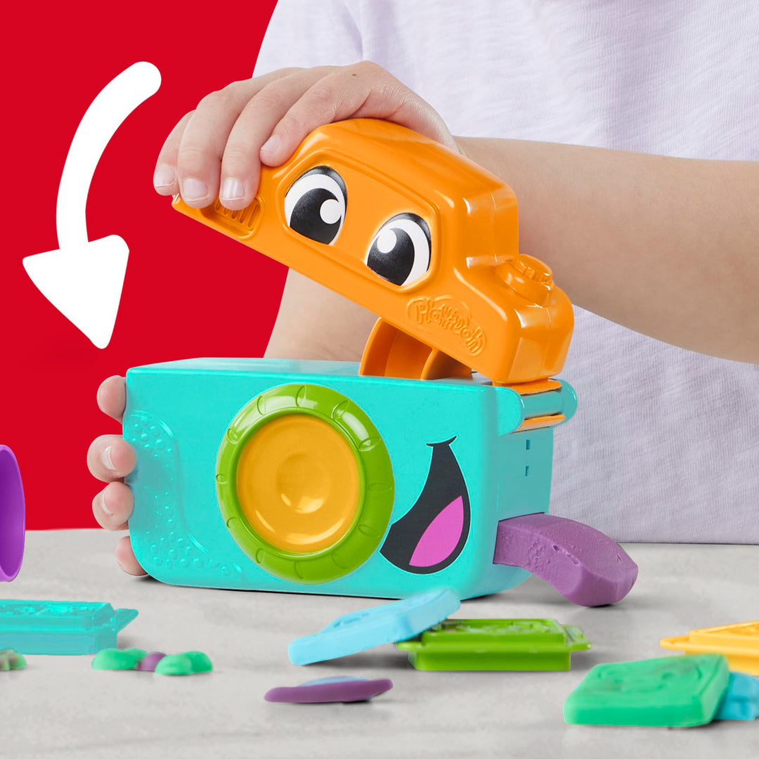 Play-Doh Photo Fun Toy Camera Starter Set - Squeeze & Stamp Animal Faces for Ages 2+