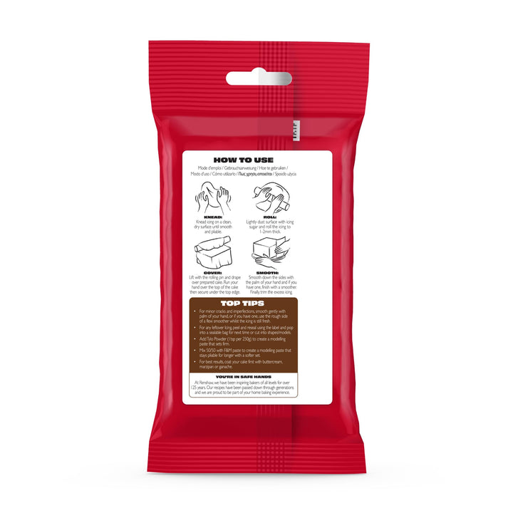 Renshaw - Brown Extra Stretch Smooth & Thin Chocolate Flavoured Fondant Icing