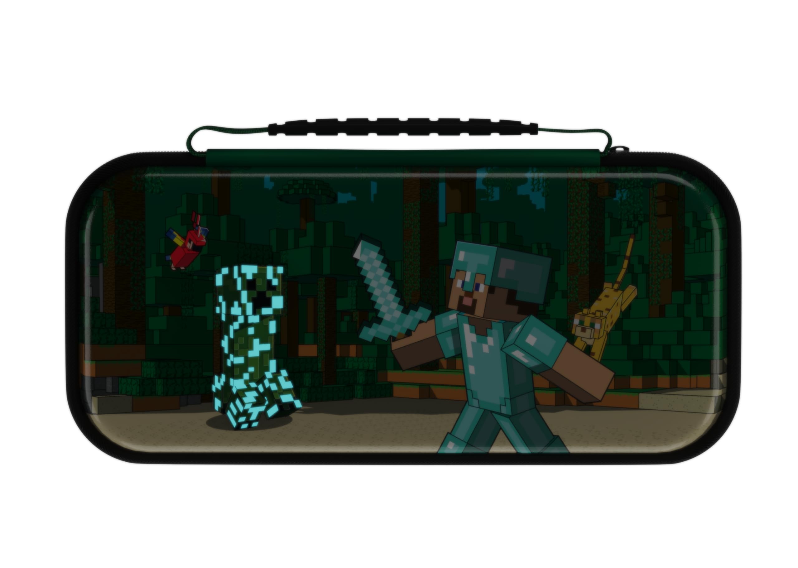 PDP Minecraft Forest Battle Travel Case Plus GLOW for Nintendo Switch Family | Green 4