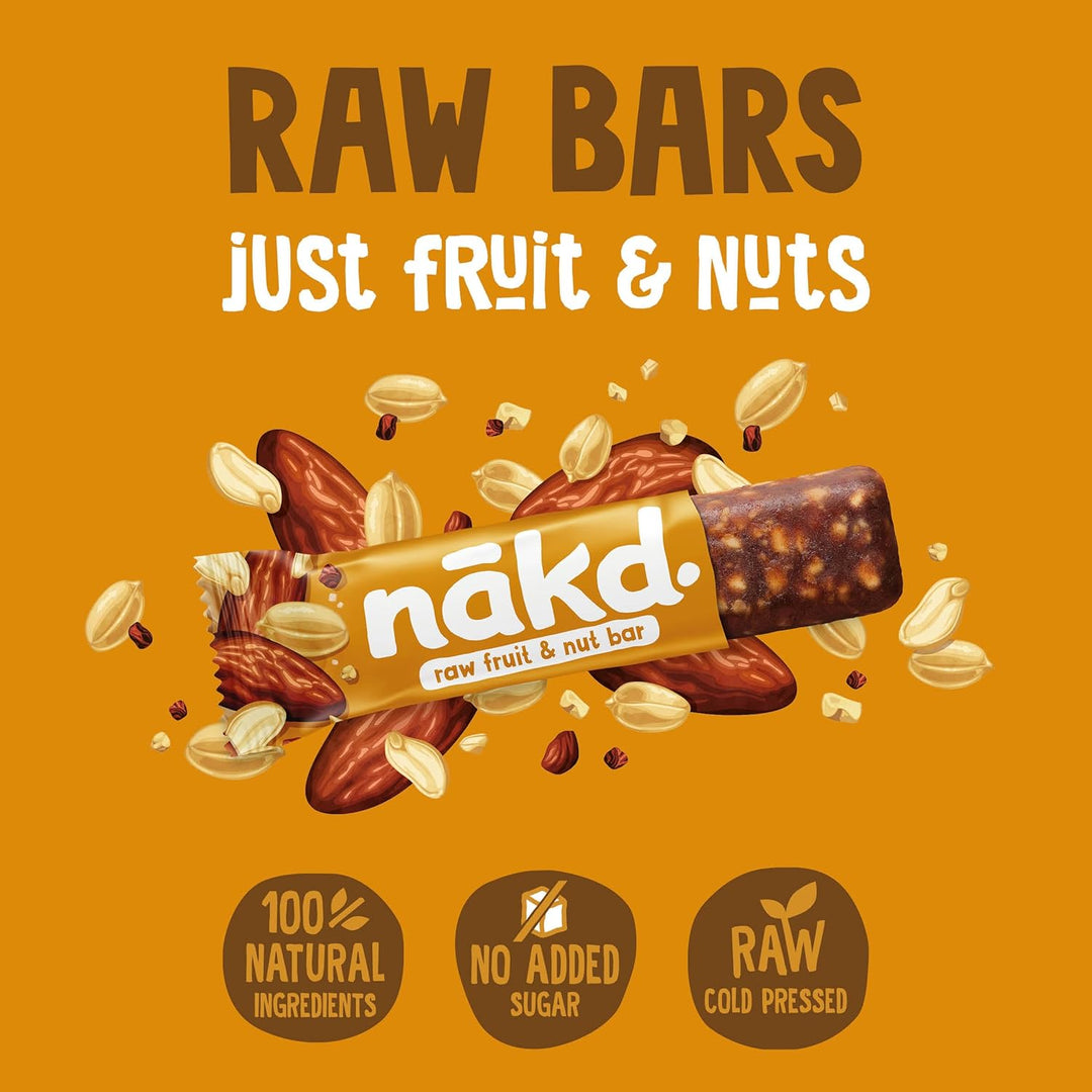 Nakd Peanut Delight Natural Fruit & Nut Bars - Vegan, Gluten-Free, No Added Sugar