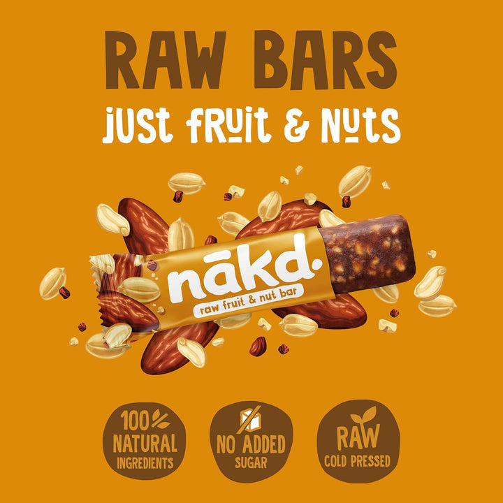 Nakd Peanut Delight Natural Fruit & Nut Bars - Vegan, Gluten-Free, No Added Sugar