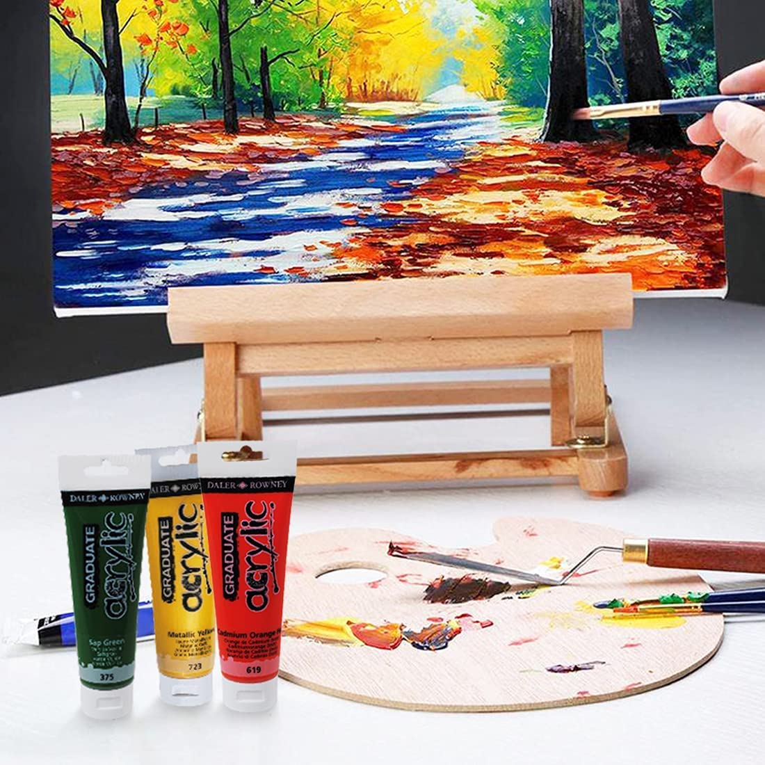 Daler-Rowney Graduate Acrylic Paint, Plastic Tube, 4oz - 120 ml, Buff Titan 3