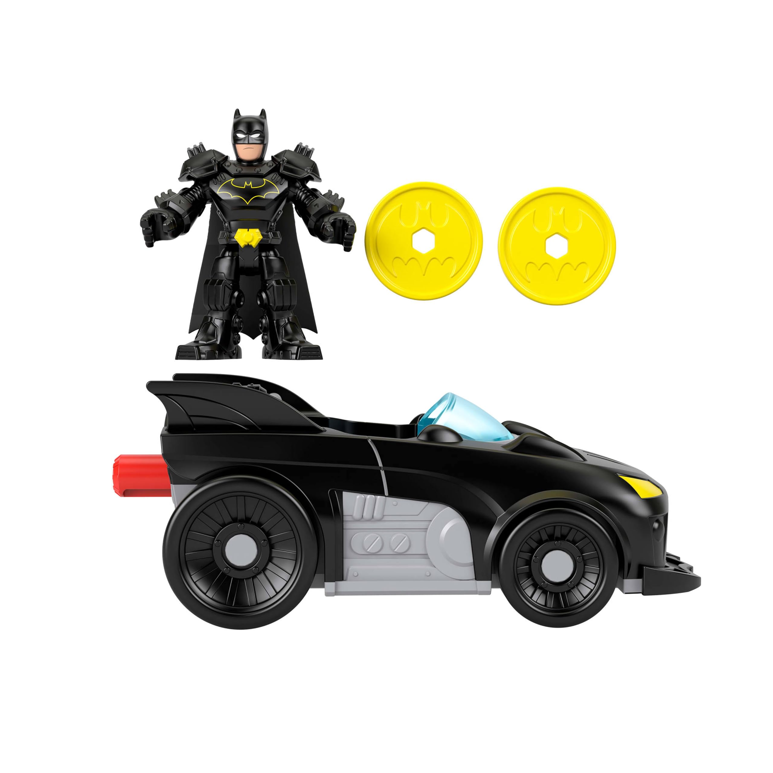 Fisher-Price Imaginext DC Super Friends Metal Force Batmobile Toy Car with Action Figure - 3-in-1 Launcher Playset 5